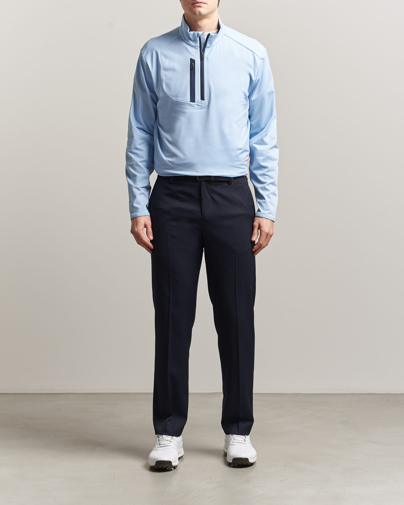 Homme | Pulls Et Tricots | RLX Ralph Lauren | Luxury Jersey Half Zip Office Blue