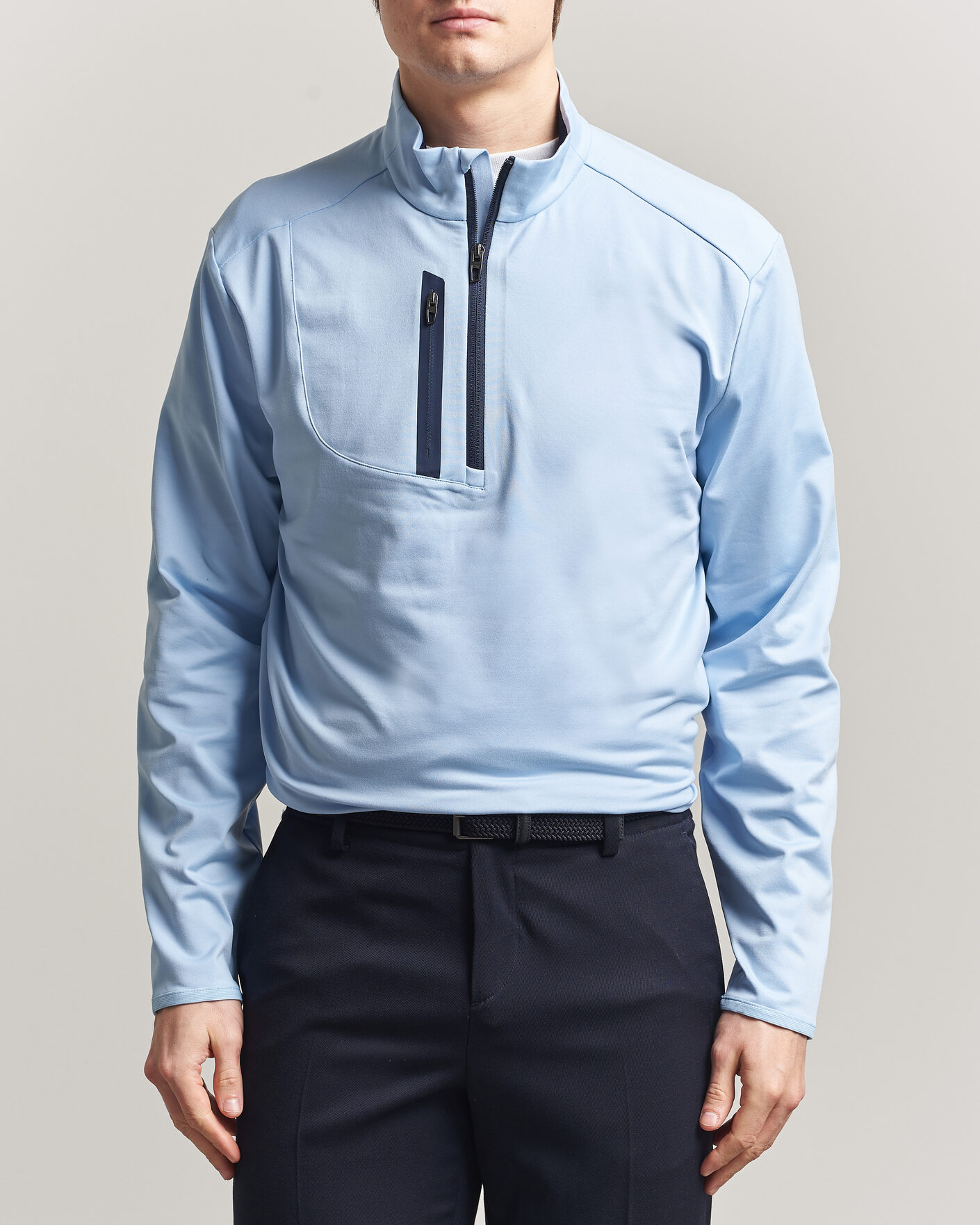 Homme | Vêtements de golf | RLX Ralph Lauren | Luxury Jersey Half Zip Office Blue