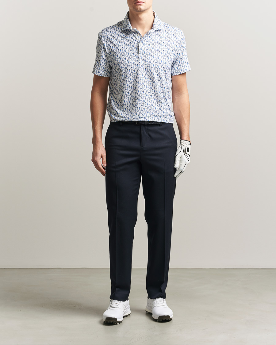 Homme | Polos | RLX Ralph Lauren | Airflow Polo Printed Ceramic White Chin