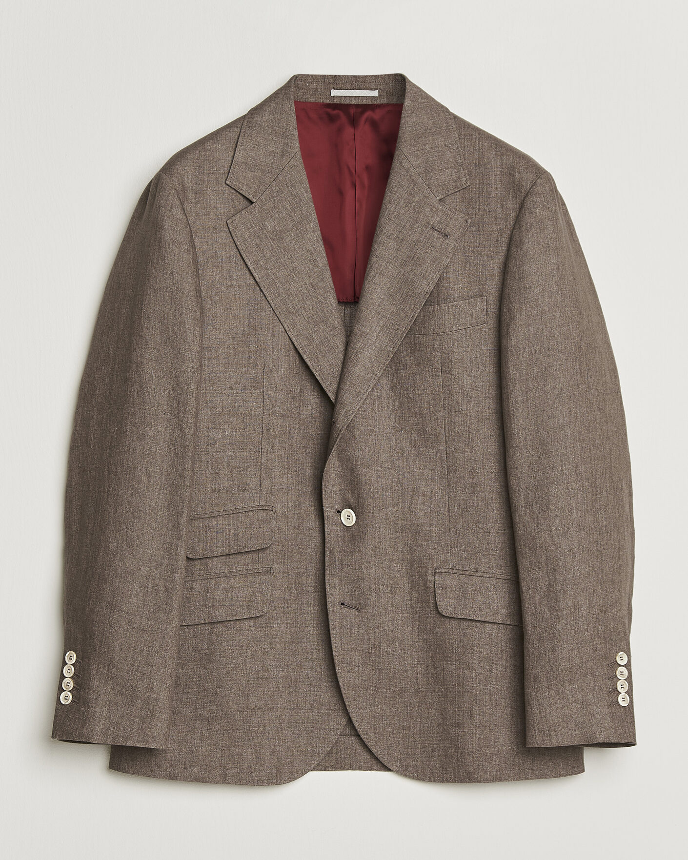 Homme | Blazers | Brunello Cucinelli | Linen Blazer Dark Brown