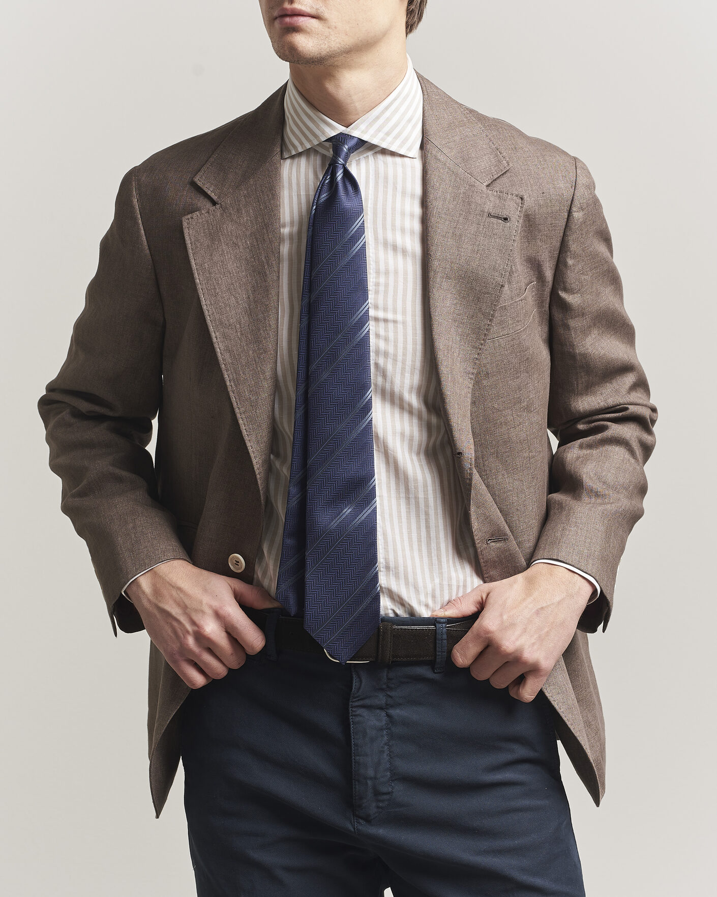 Homme | Blazers | Brunello Cucinelli | Linen Blazer Dark Brown