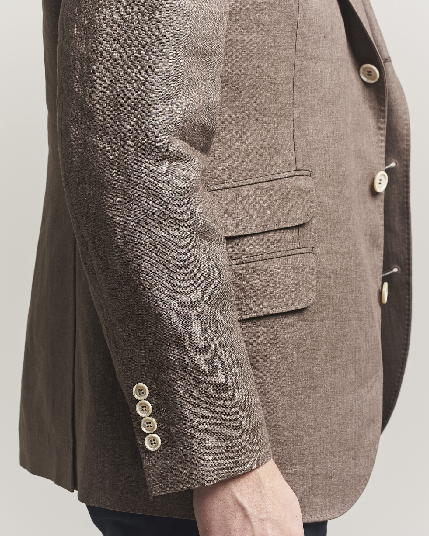 Homme | Blazers | Brunello Cucinelli | Linen Blazer Dark Brown