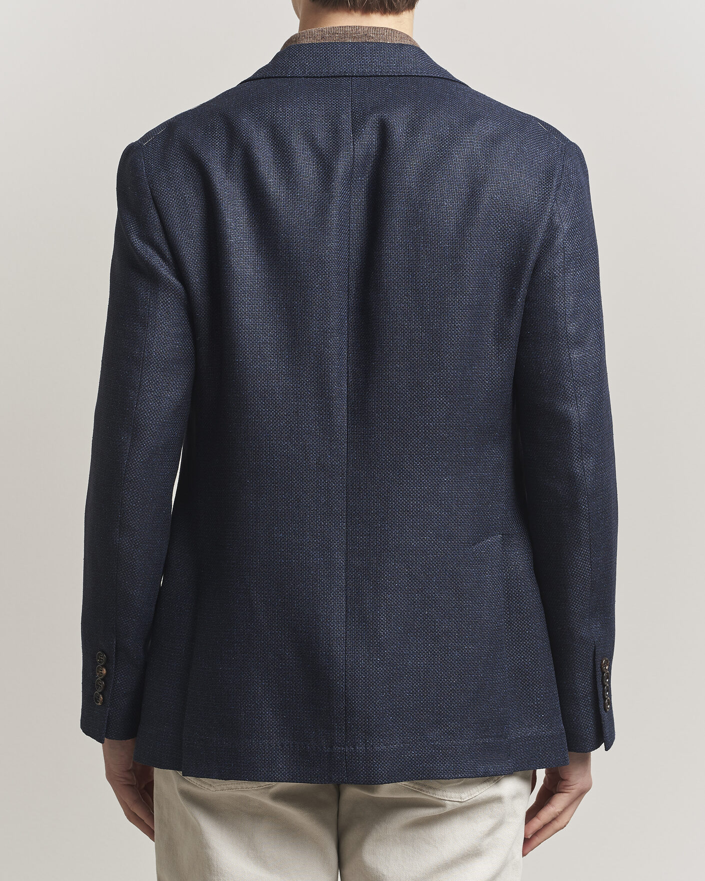 Homme | Blazers | Brunello Cucinelli | Linen/Silk Hopsack Blazer Navy