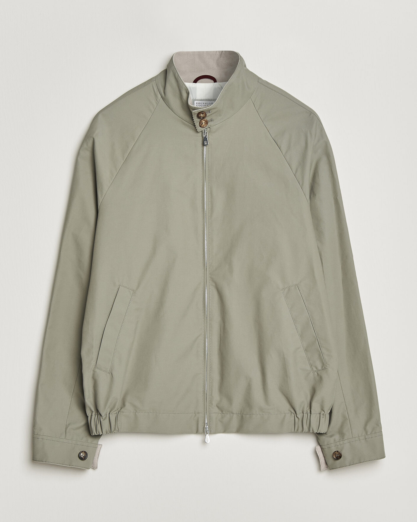 Homme | Manteaux Et Vestes | Brunello Cucinelli | Raglan Harrington Jacket Olive
