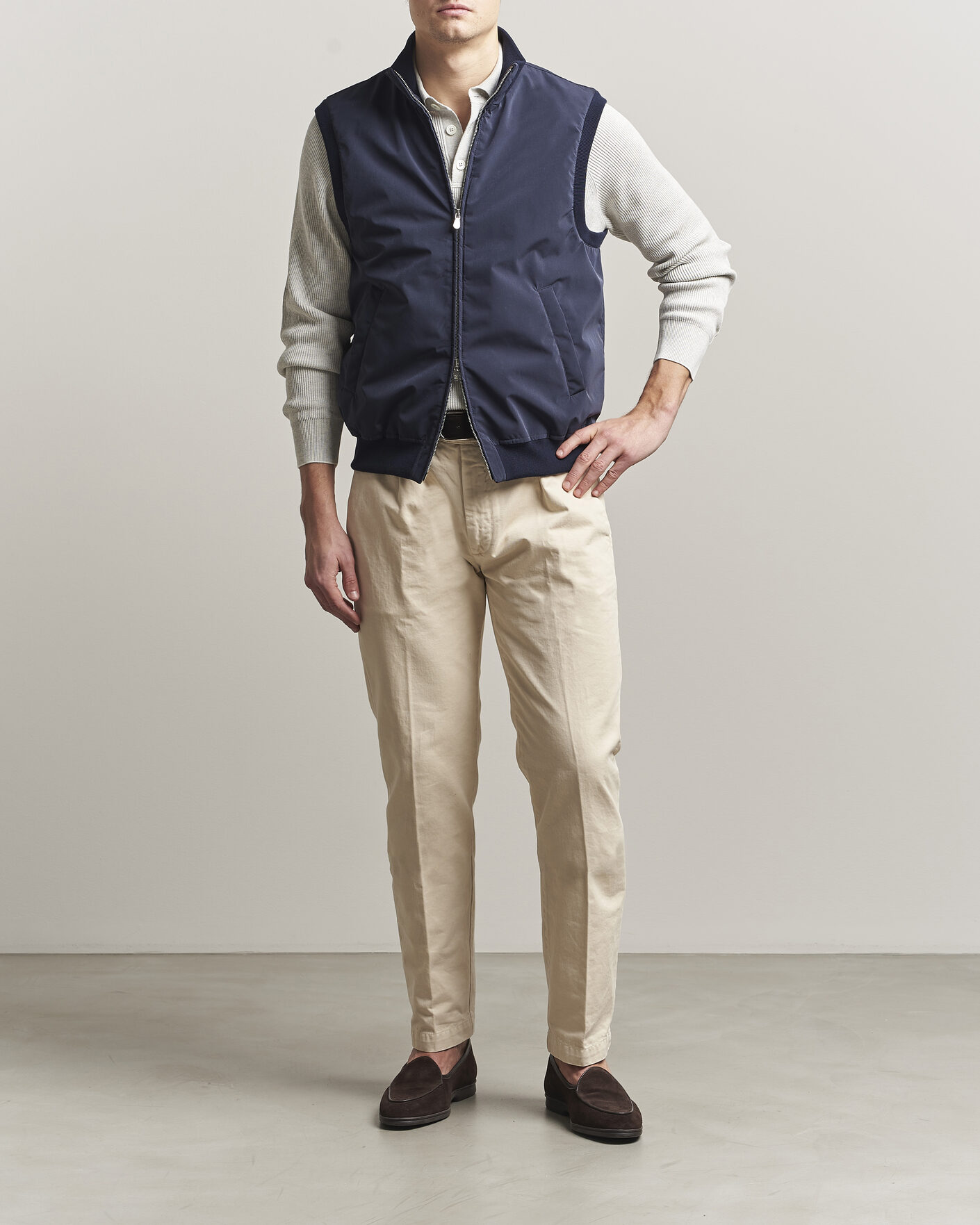 Homme | Gilets | Brunello Cucinelli | Nylon Padded Gilet Navy