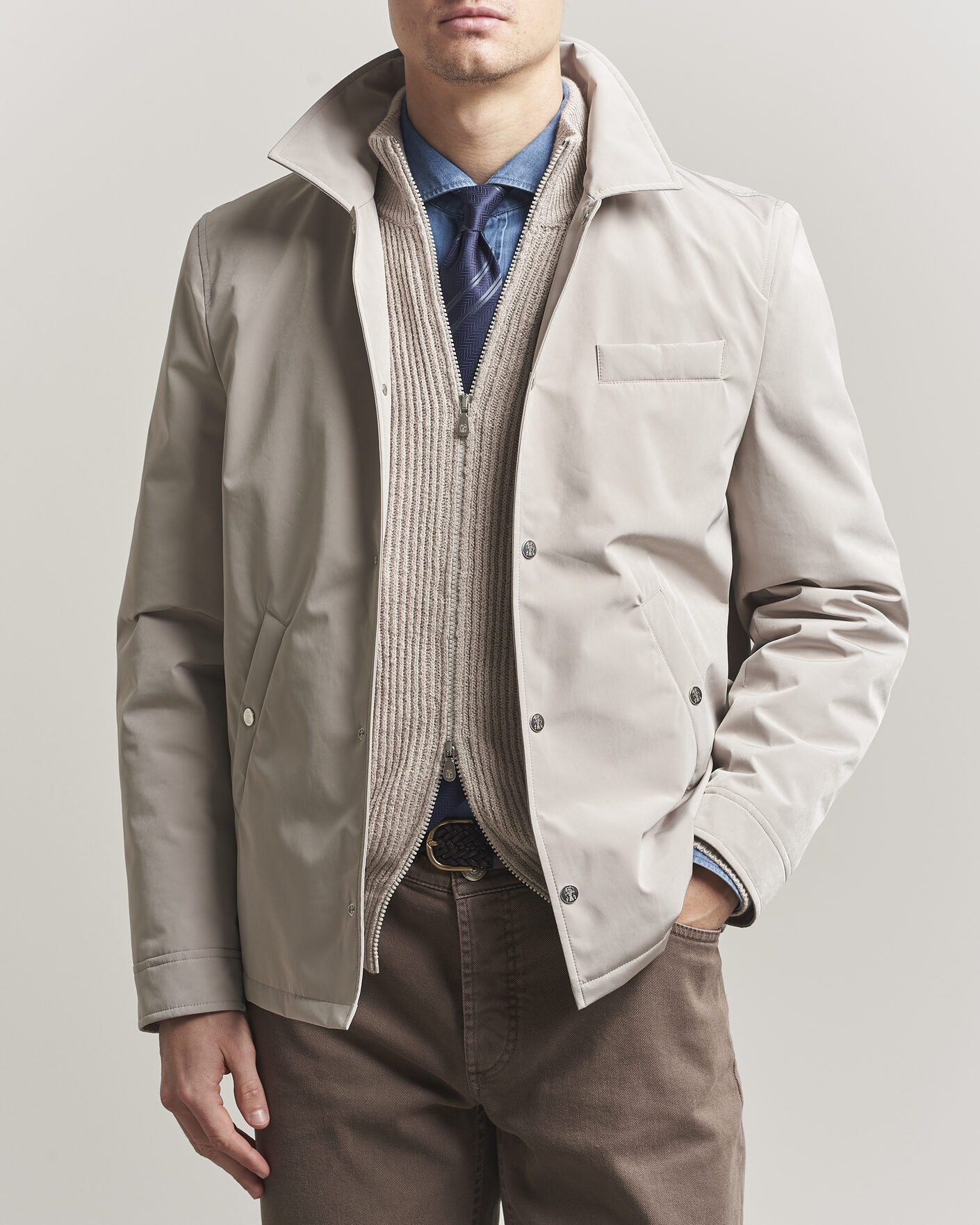Homme | Manteaux Et Vestes | Brunello Cucinelli | Nylon Padded Jacket Beige