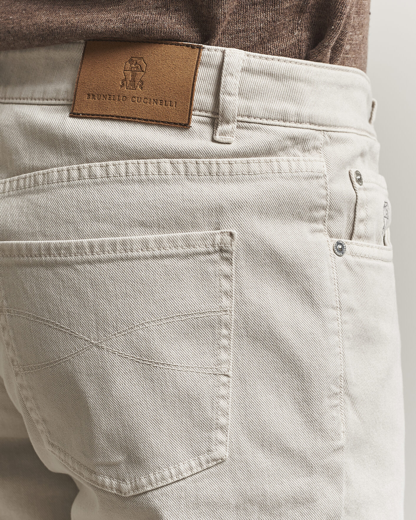 Homme | Pantalons | Brunello Cucinelli | Traditional Fit Bull Denim Pants Light Beige