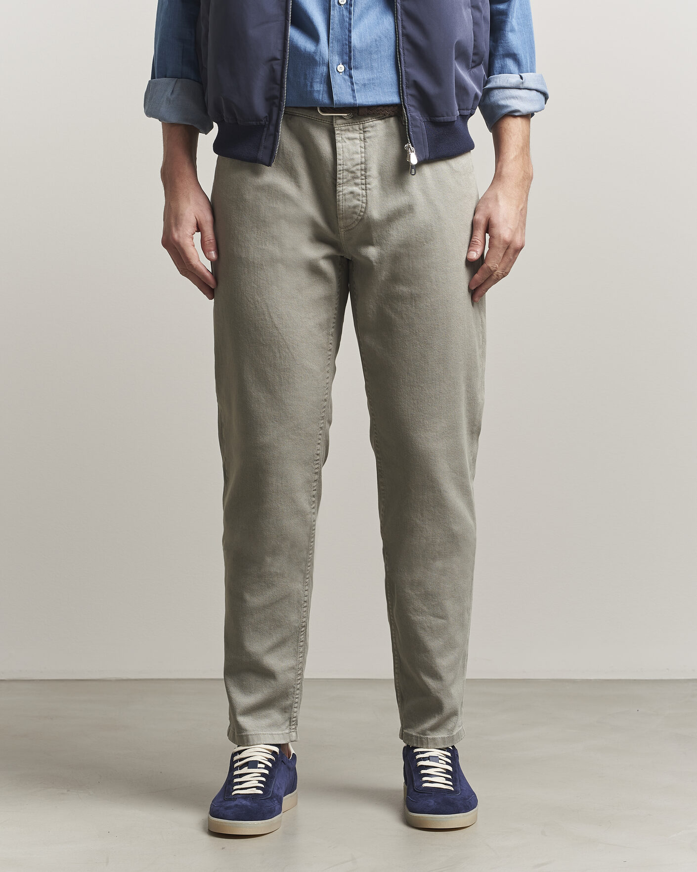 Homme | Pantalons | Brunello Cucinelli | Traditional Fit Bull Denim Pants Olive
