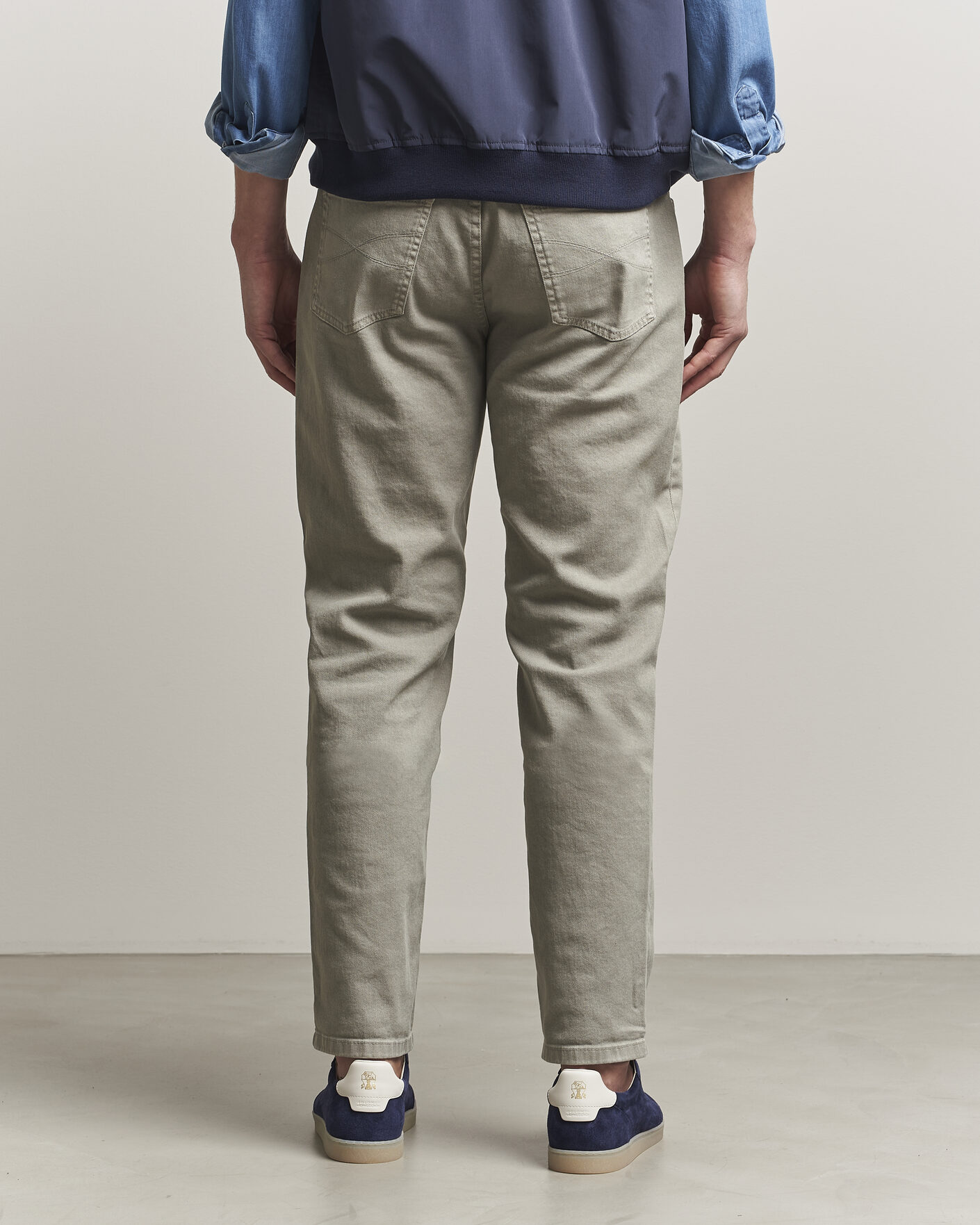 Homme | Pantalons | Brunello Cucinelli | Traditional Fit Bull Denim Pants Olive