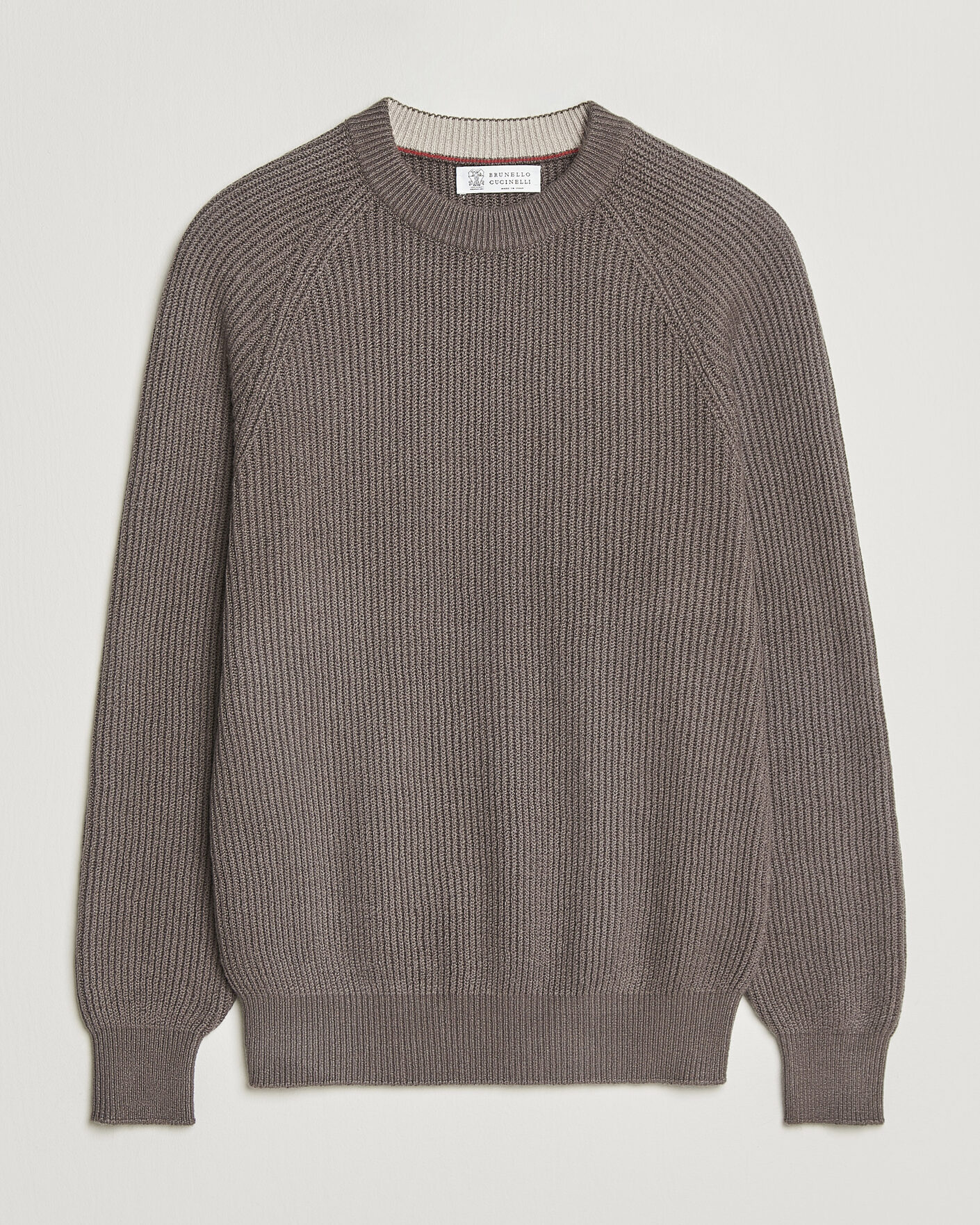 Homme | Pulls Et Tricots | Brunello Cucinelli | Heavy Cotton Rib Sweater Light Brown