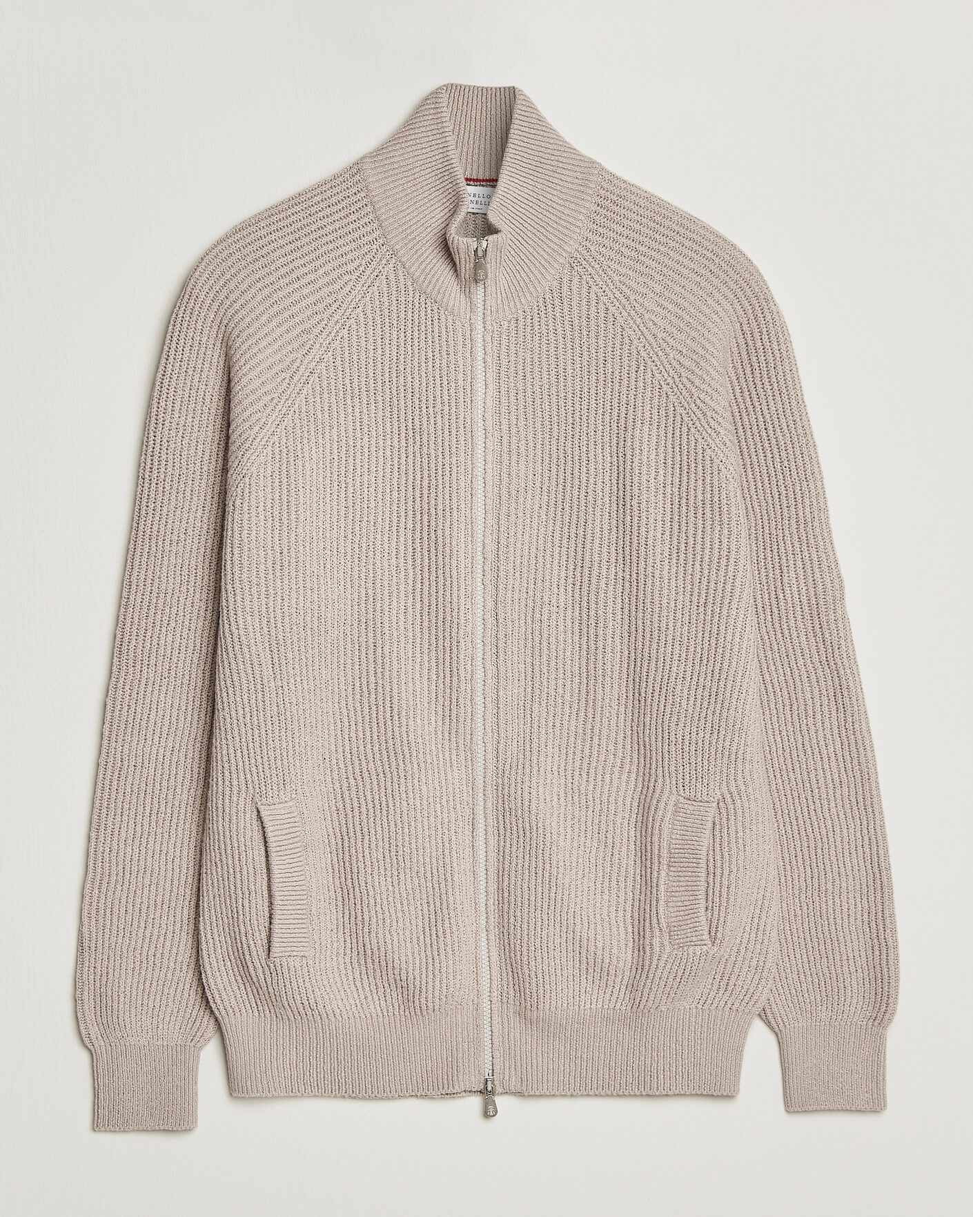 Homme | Pulls Et Tricots | Brunello Cucinelli | Heavy Cotton Rib Zip Cardigan Beige