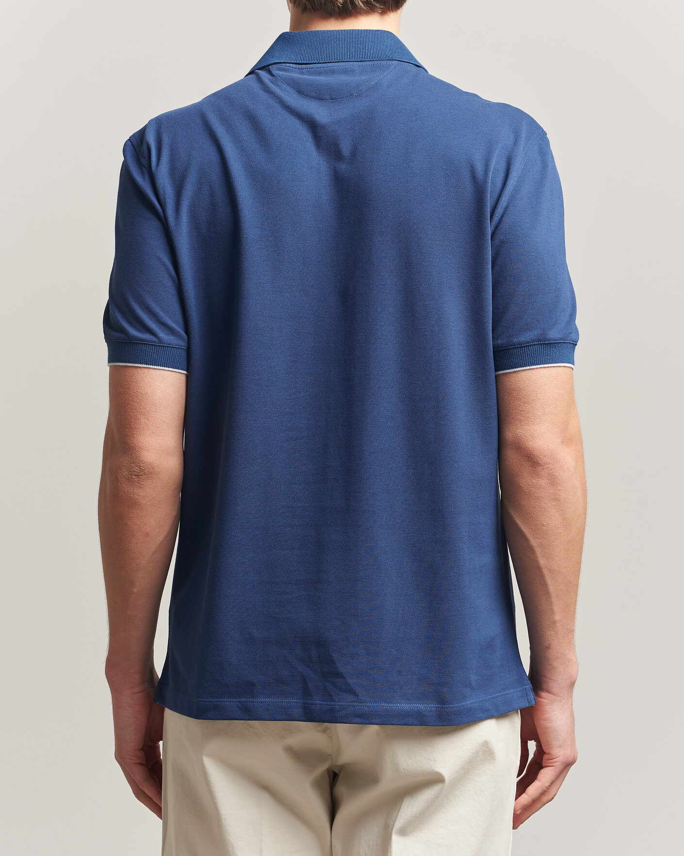Homme | Polos | Brunello Cucinelli | Short Sleeve Logo Polo Blue