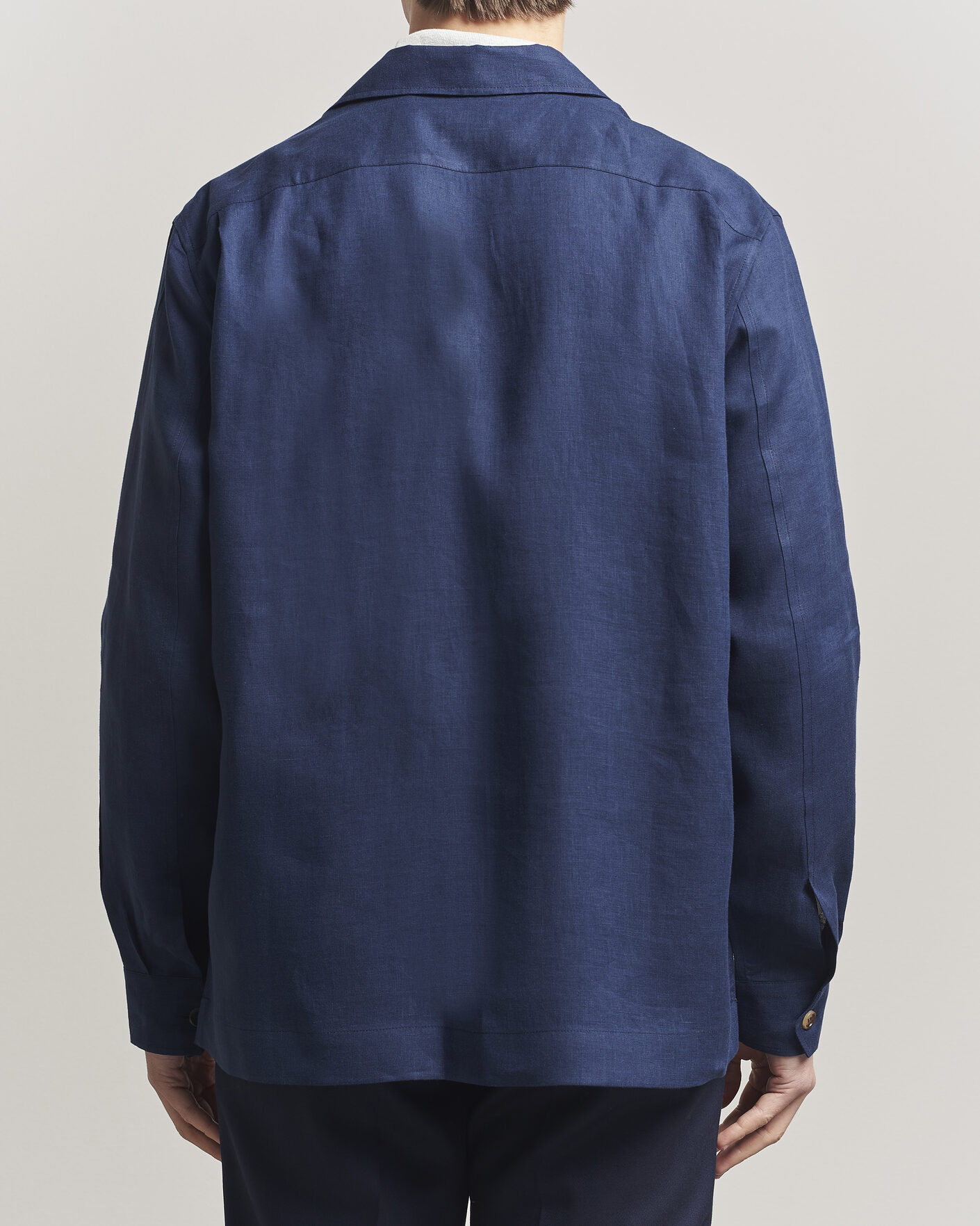 Homme | Chemises | Brunello Cucinelli | Linen Shirt Jacket Navy