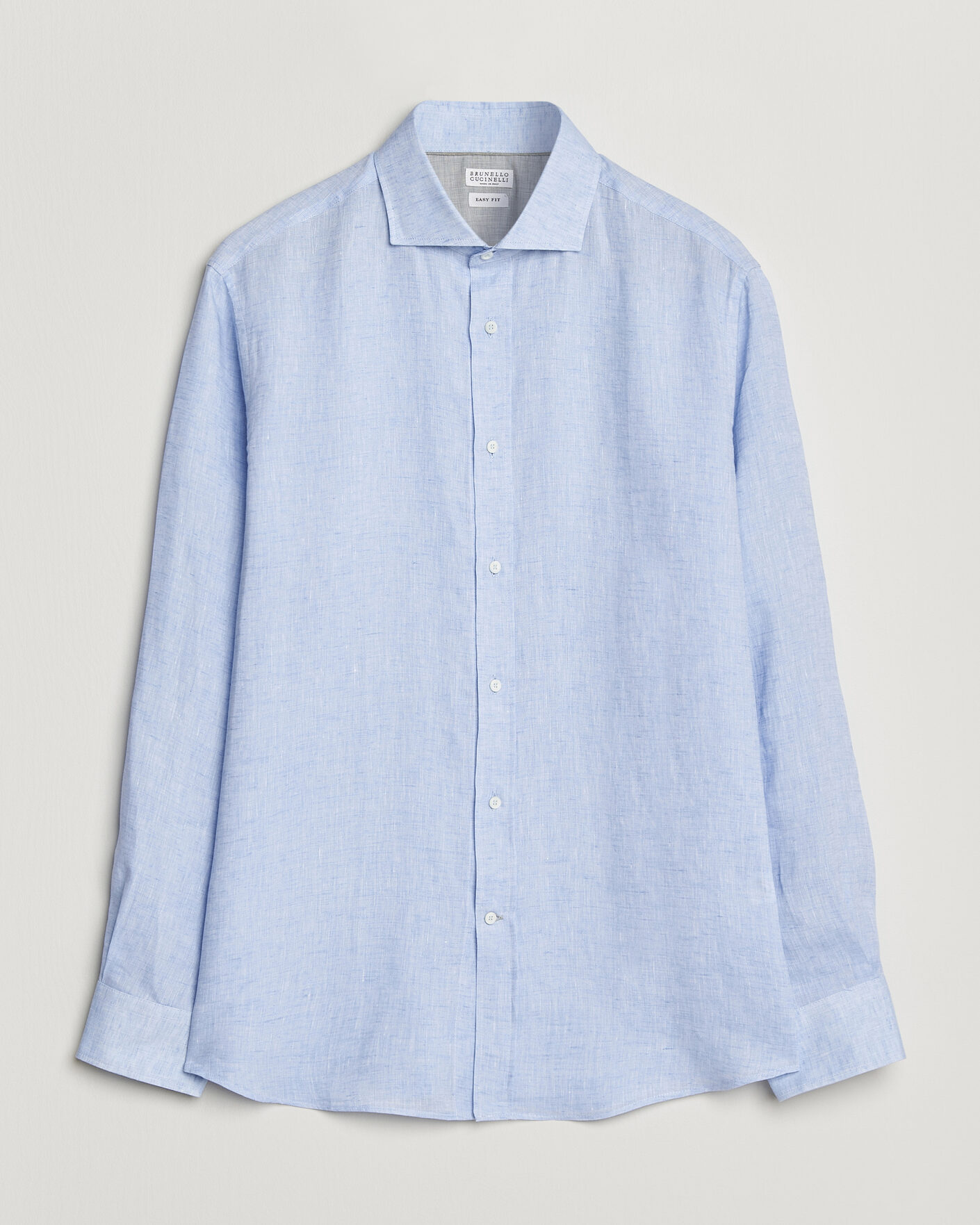Homme | Chemises | Brunello Cucinelli | Easy Fit Linen Shirt Light Blue