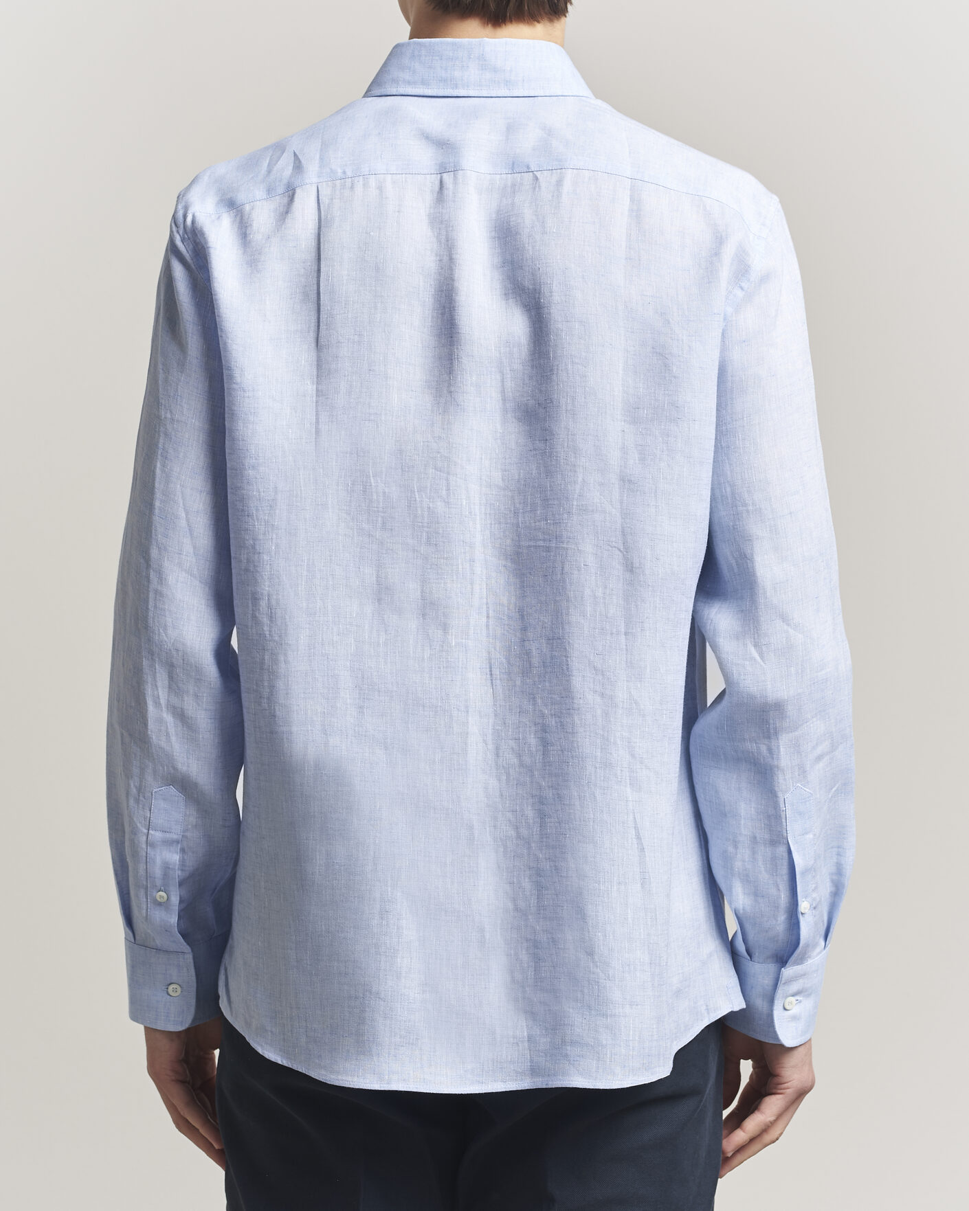 Homme | Chemises | Brunello Cucinelli | Easy Fit Linen Shirt Light Blue