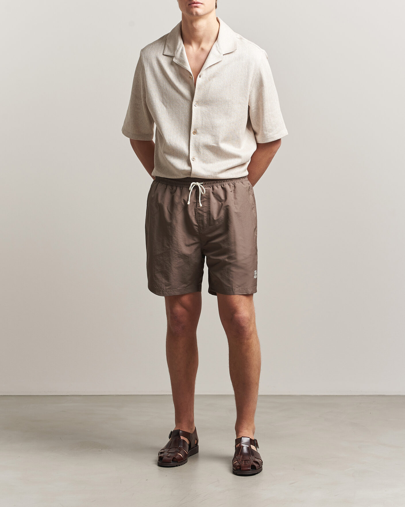 Homme | Maillots De Bain | Brunello Cucinelli | Nylon Swim Trunks Brown