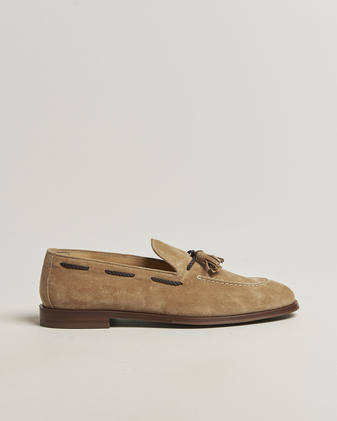 Homme | Loafers | Brunello Cucinelli | Tassel Loafers Siena Brown Suede