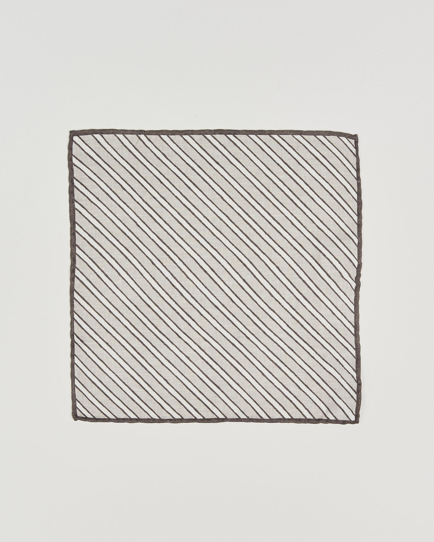 Homme | Pochettes De Costume | Brunello Cucinelli | Striped Pocket Square Brown