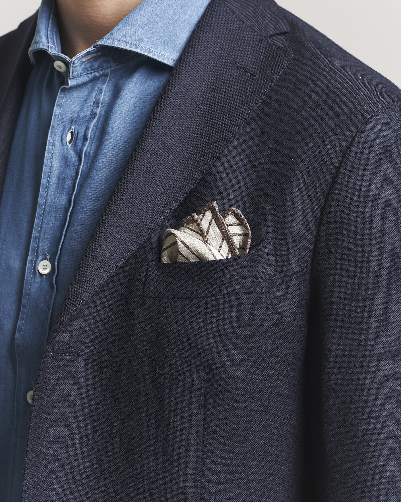 Homme | Pochettes De Costume | Brunello Cucinelli | Striped Pocket Square Brown