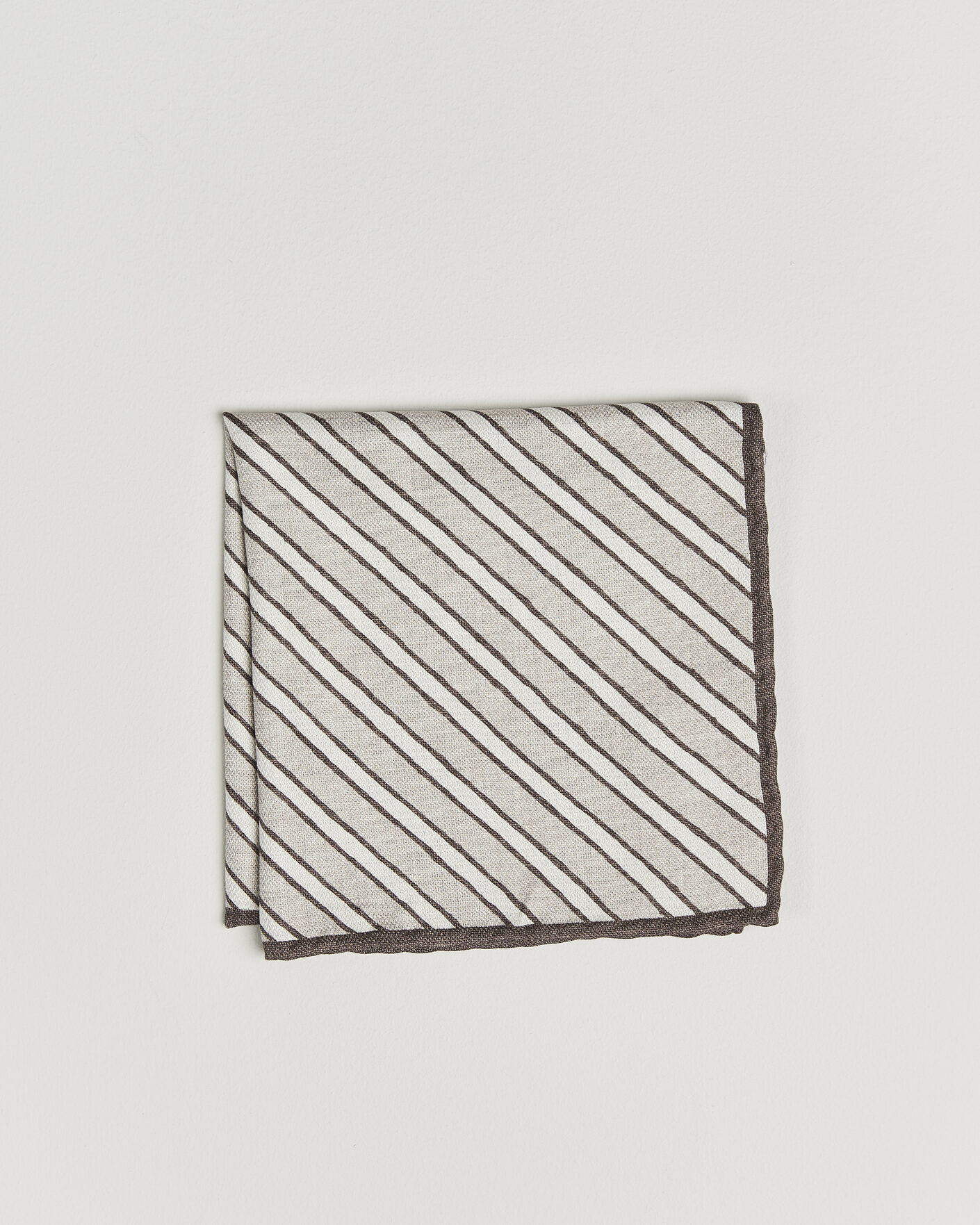 Homme | Pochettes De Costume | Brunello Cucinelli | Striped Pocket Square Brown
