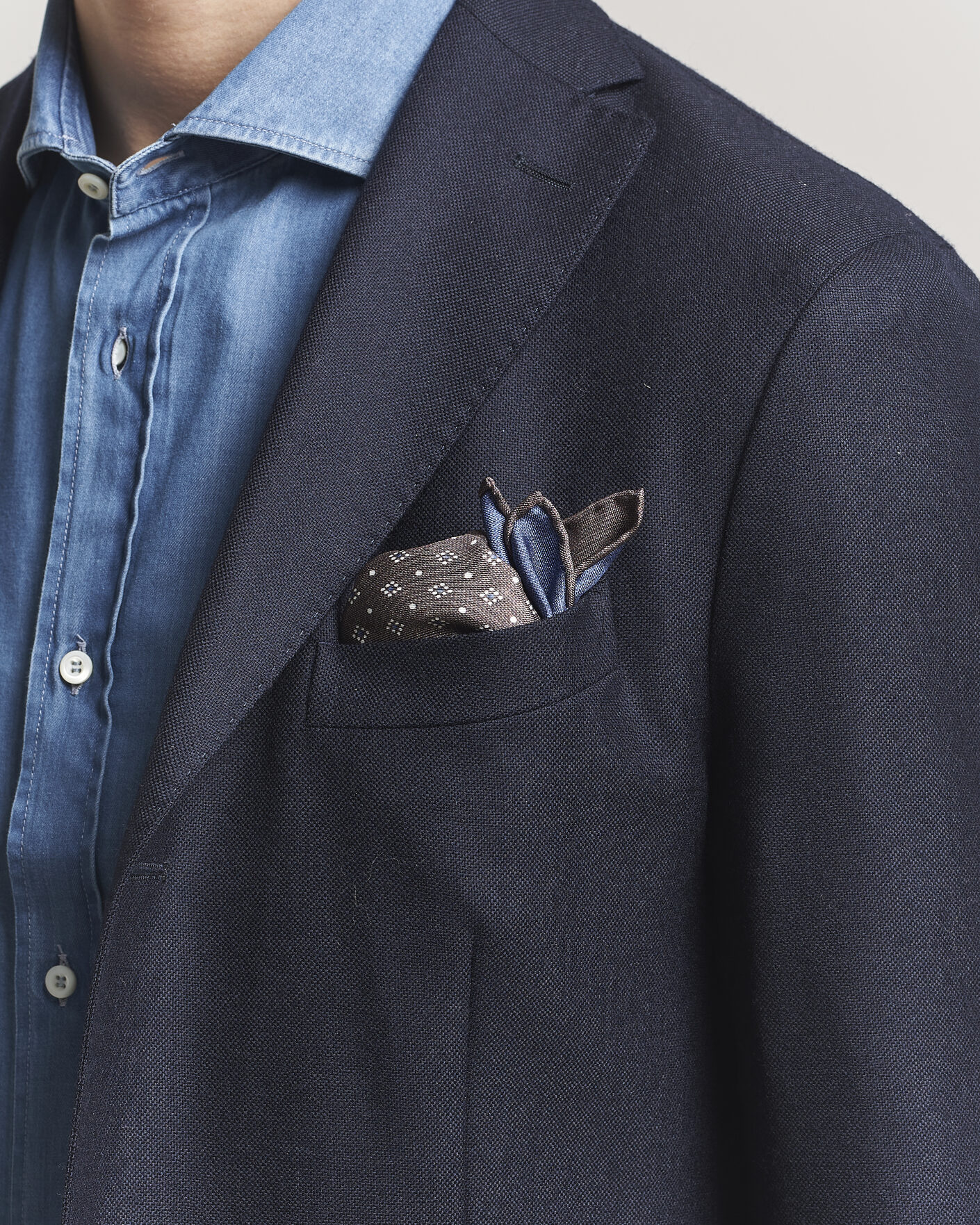 Homme | Pochettes De Costume | Brunello Cucinelli | Printed Silk Pocket Square Brown