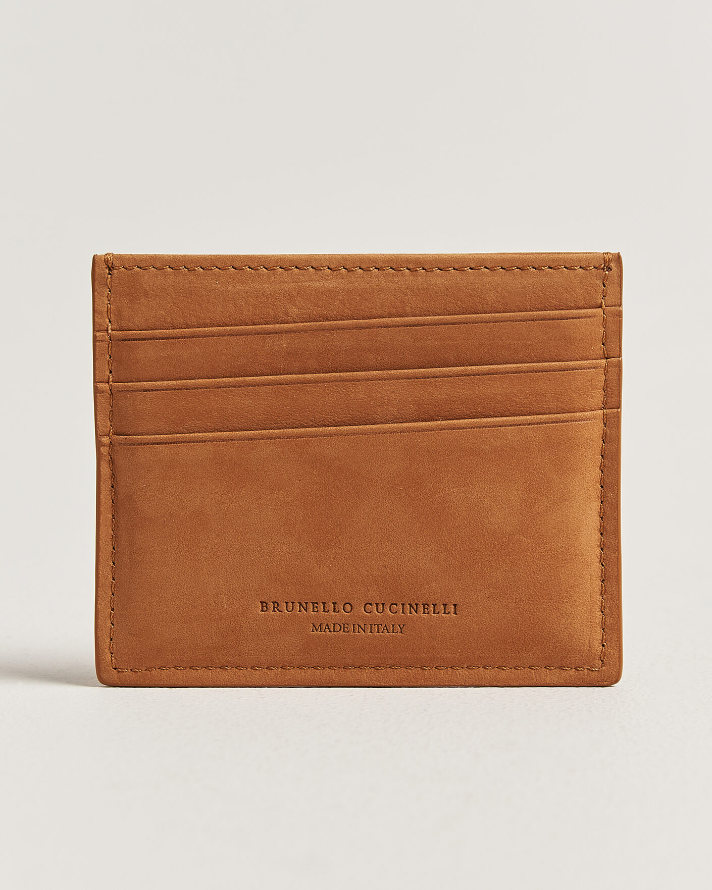 Homme | Portefeuilles | Brunello Cucinelli | Nubuck Wallet Card Holder Cognac