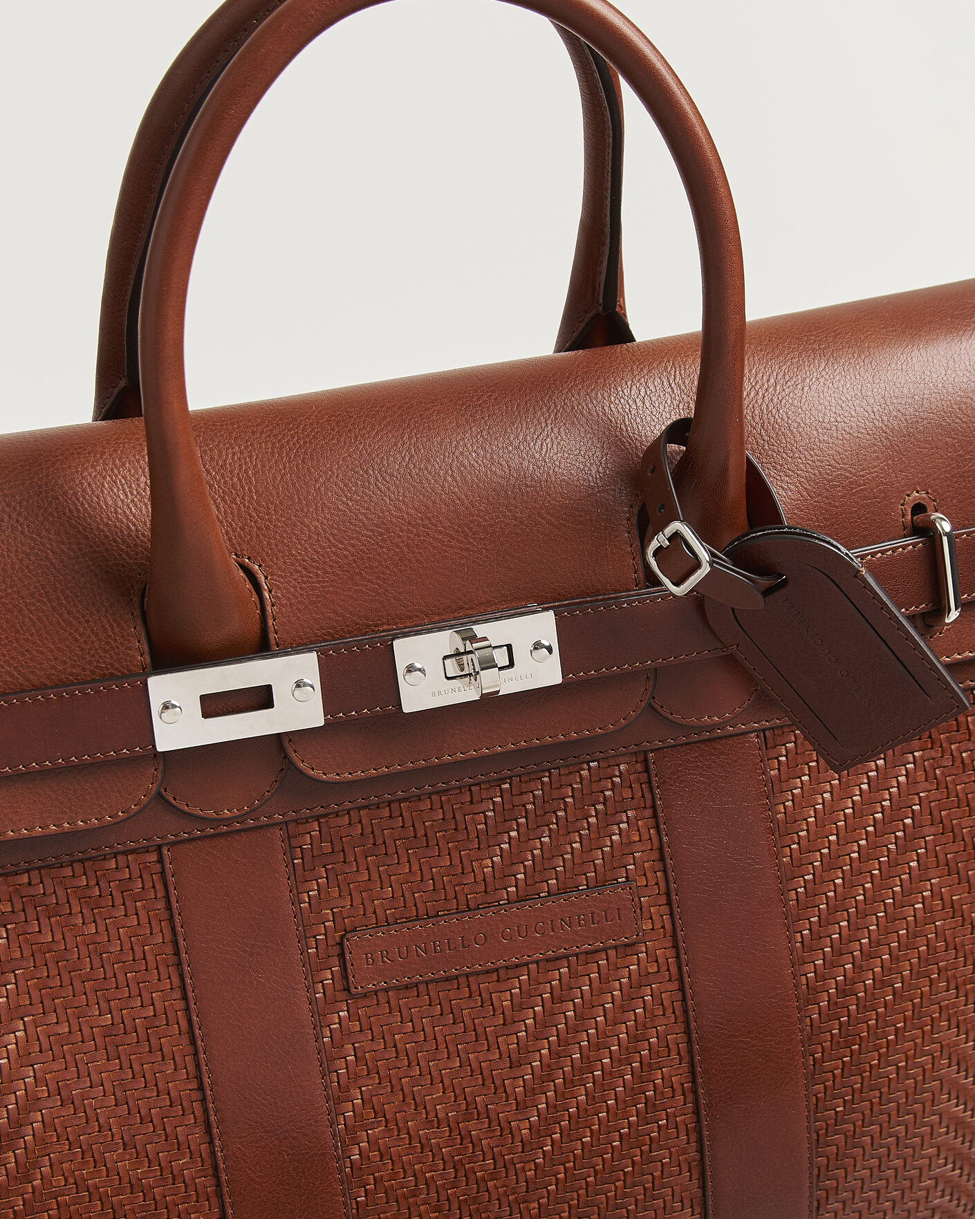 Homme | Sacs | Brunello Cucinelli | Woven Leather Duffle Bag Burnished Calf