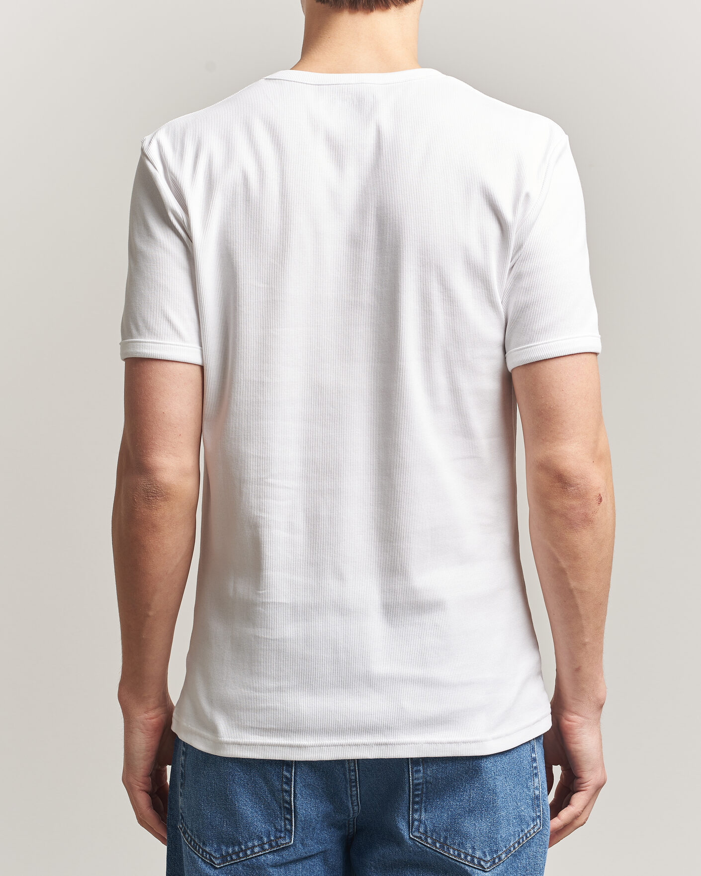 Homme | T-shirts | Bread & Boxers | Ribbed Crew Neck T-Shirt White