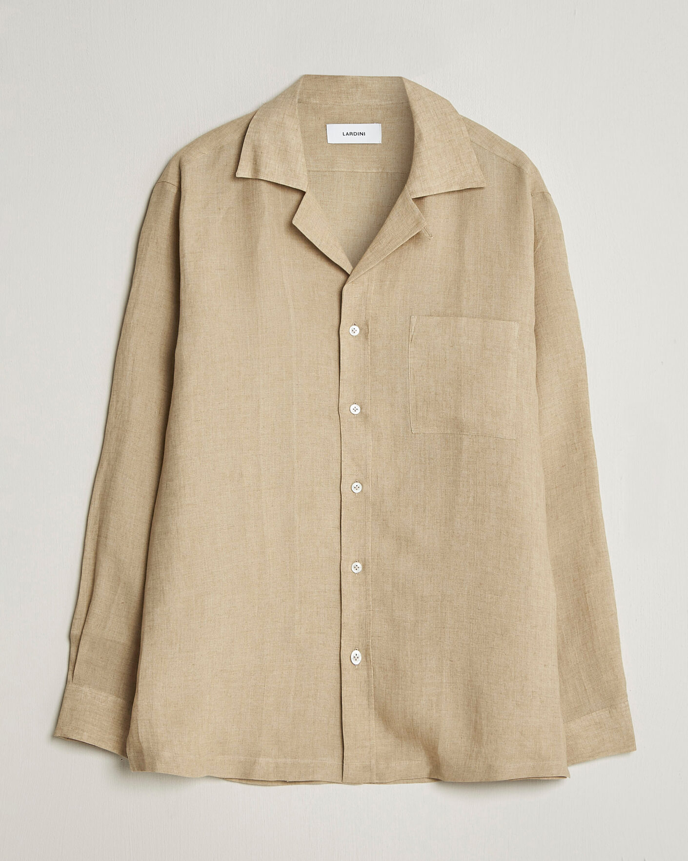 Homme | Chemises | Lardini | Paul Linen Resort Shirt Beige