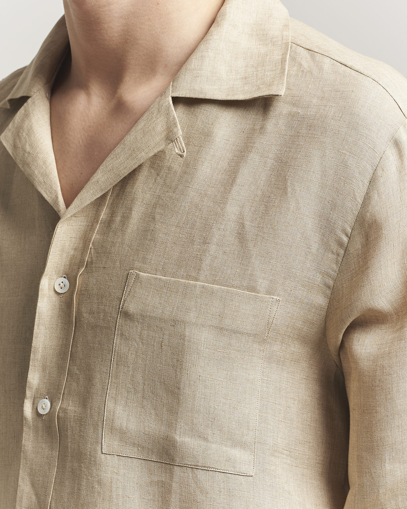 Homme | Chemises | Lardini | Paul Linen Resort Shirt Beige