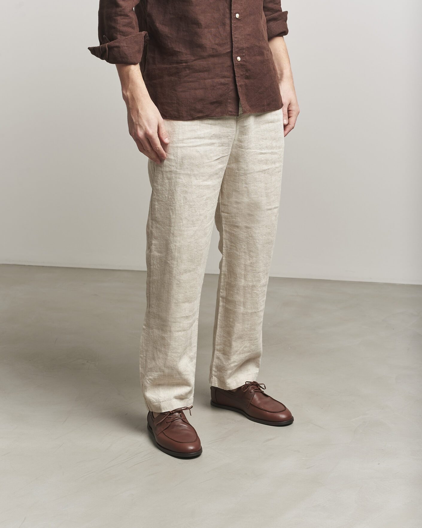 Homme | Chaussures Bateau | Lardini | Orfeo Leather Boat Shoe Brown