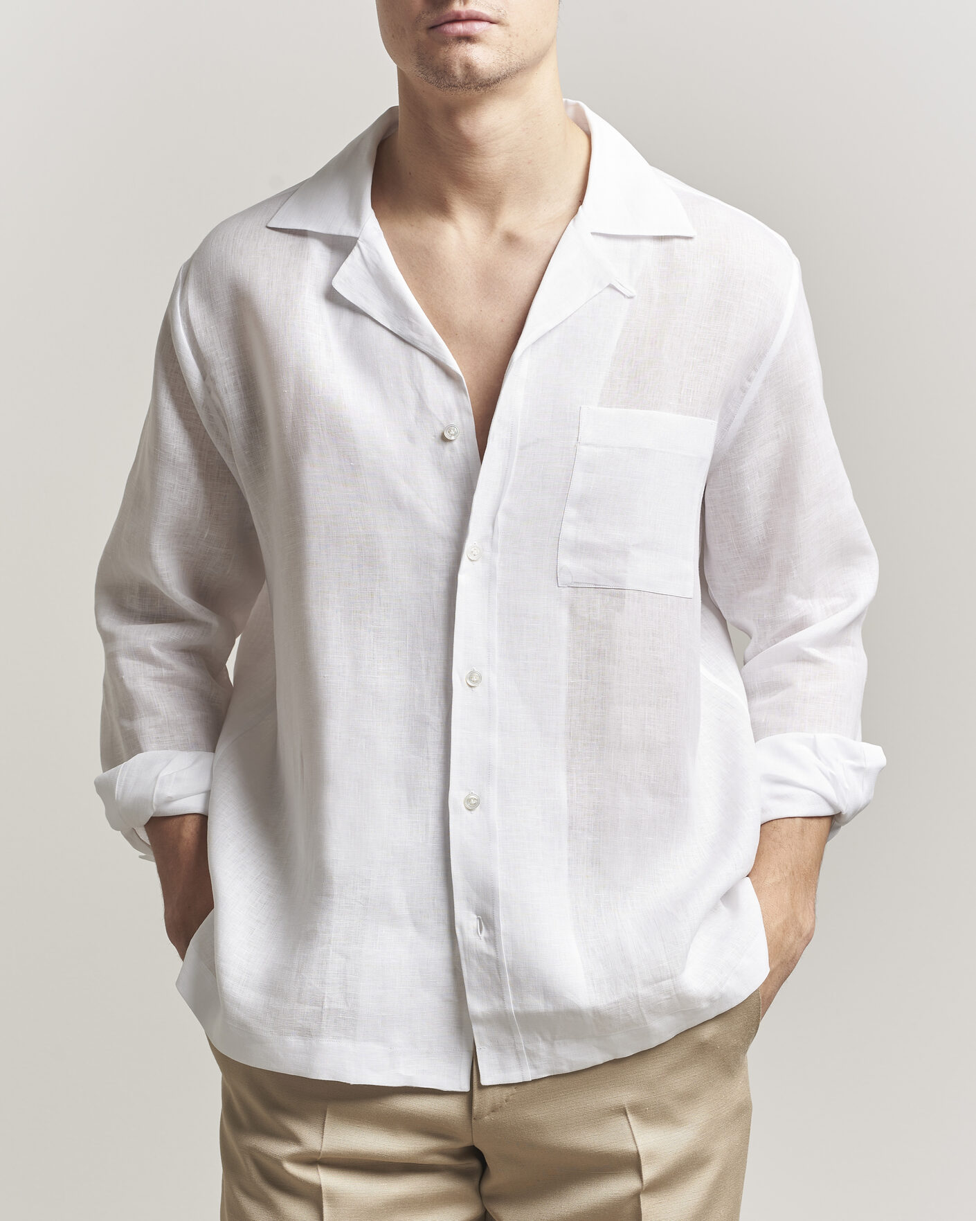 Homme | Chemises | Lardini | Paul Linen Resort Shirt White