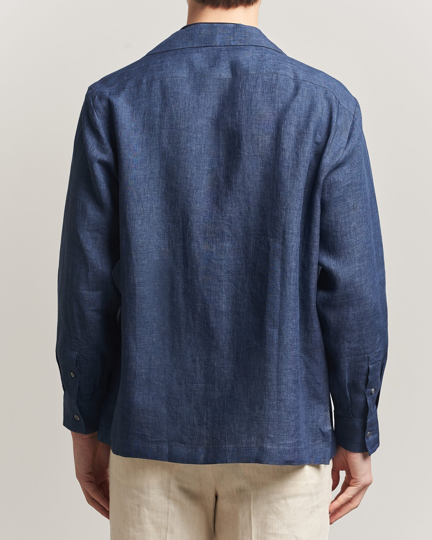 Homme | Chemises | Lardini | Paul Linen Resort Shirt Dark Blue