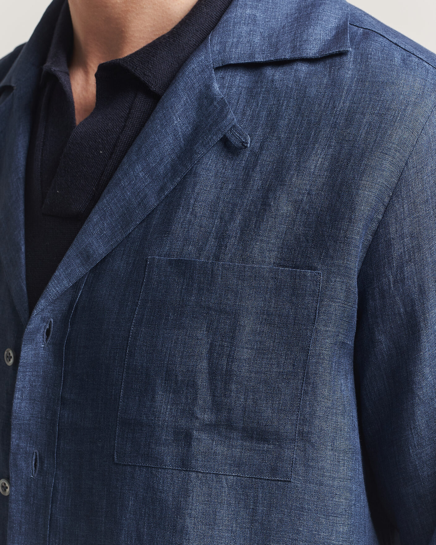 Homme | Chemises | Lardini | Paul Linen Resort Shirt Dark Blue