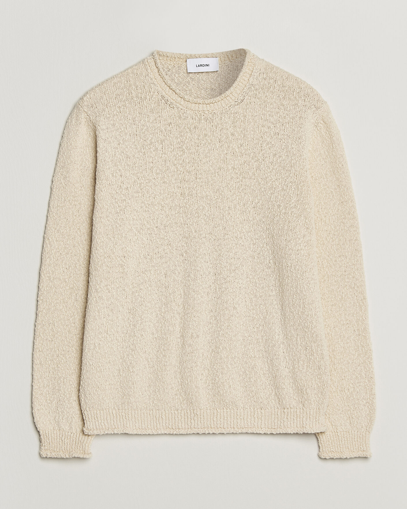 Homme | Pulls Et Tricots | Lardini | Organic Cotton Crew Neck Natural
