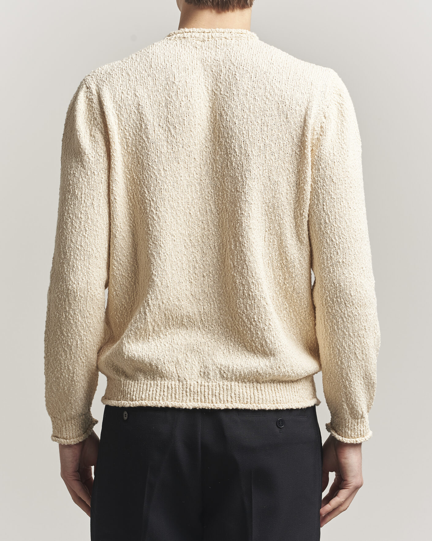 Homme | Pulls Et Tricots | Lardini | Organic Cotton Crew Neck Natural