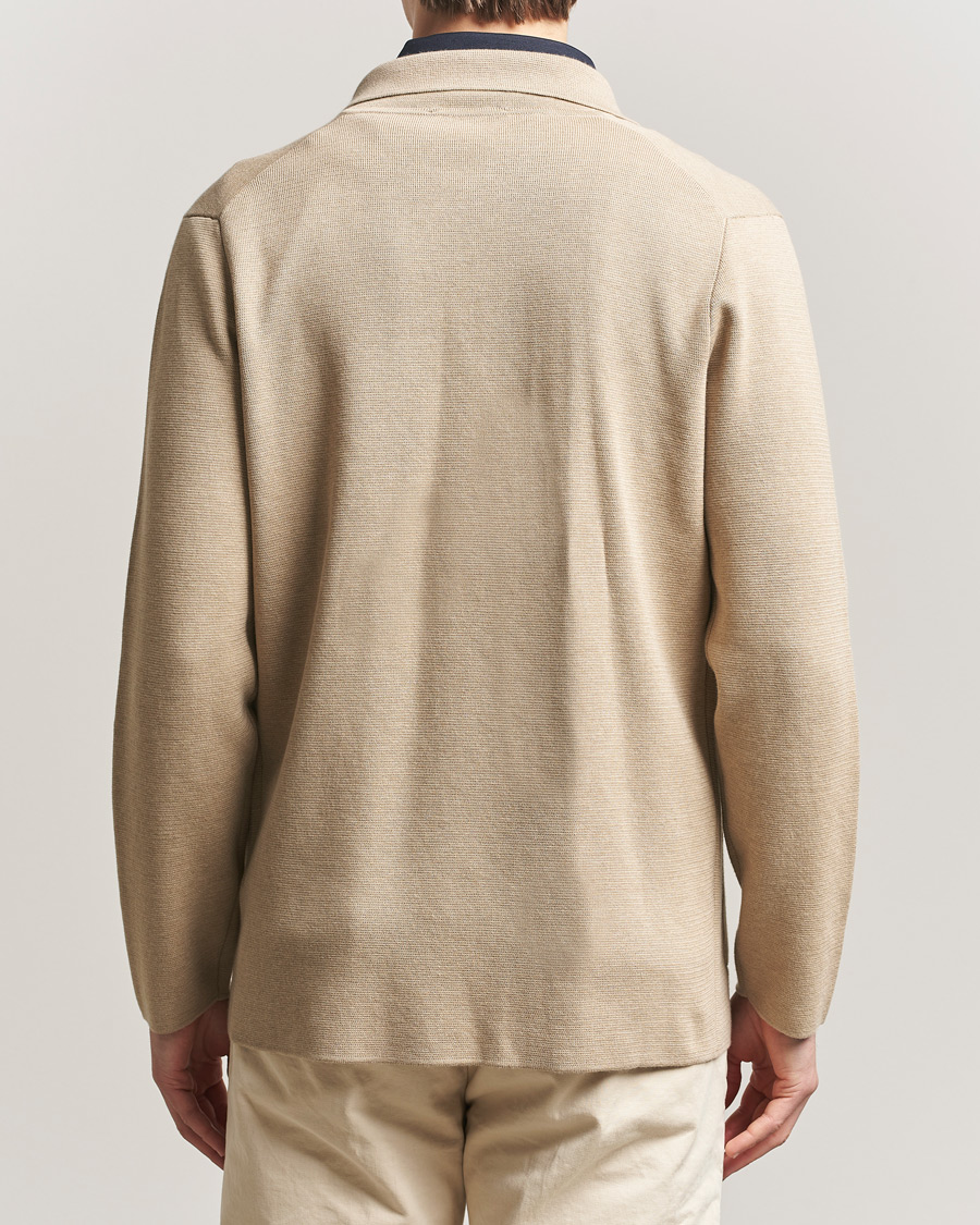 Homme | Blazers | Lardini | Knitted Cotton Blazer Beige