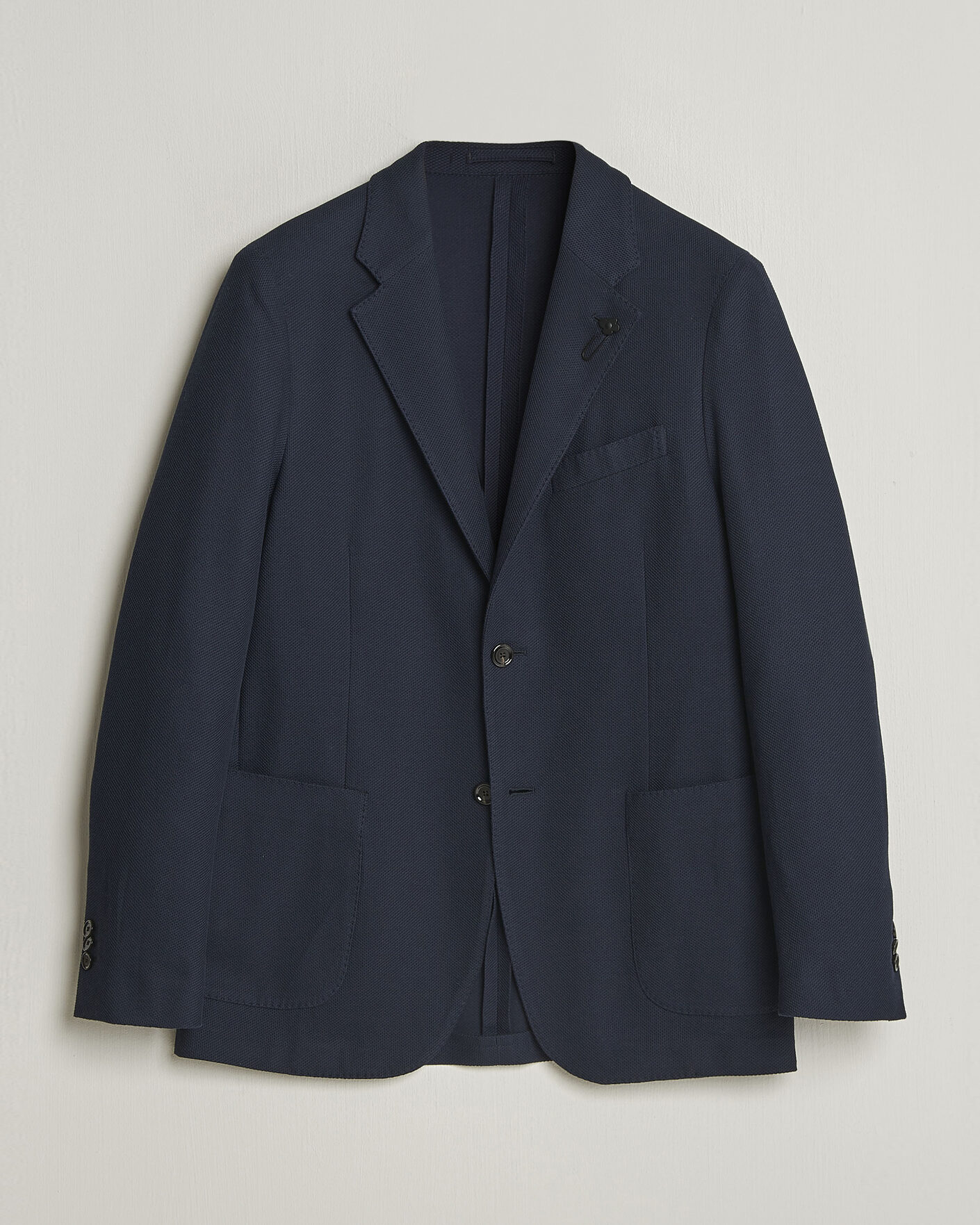 Homme | Blazers | Lardini | Loro Piana Jersey Piquet Cotton Blazer Navy