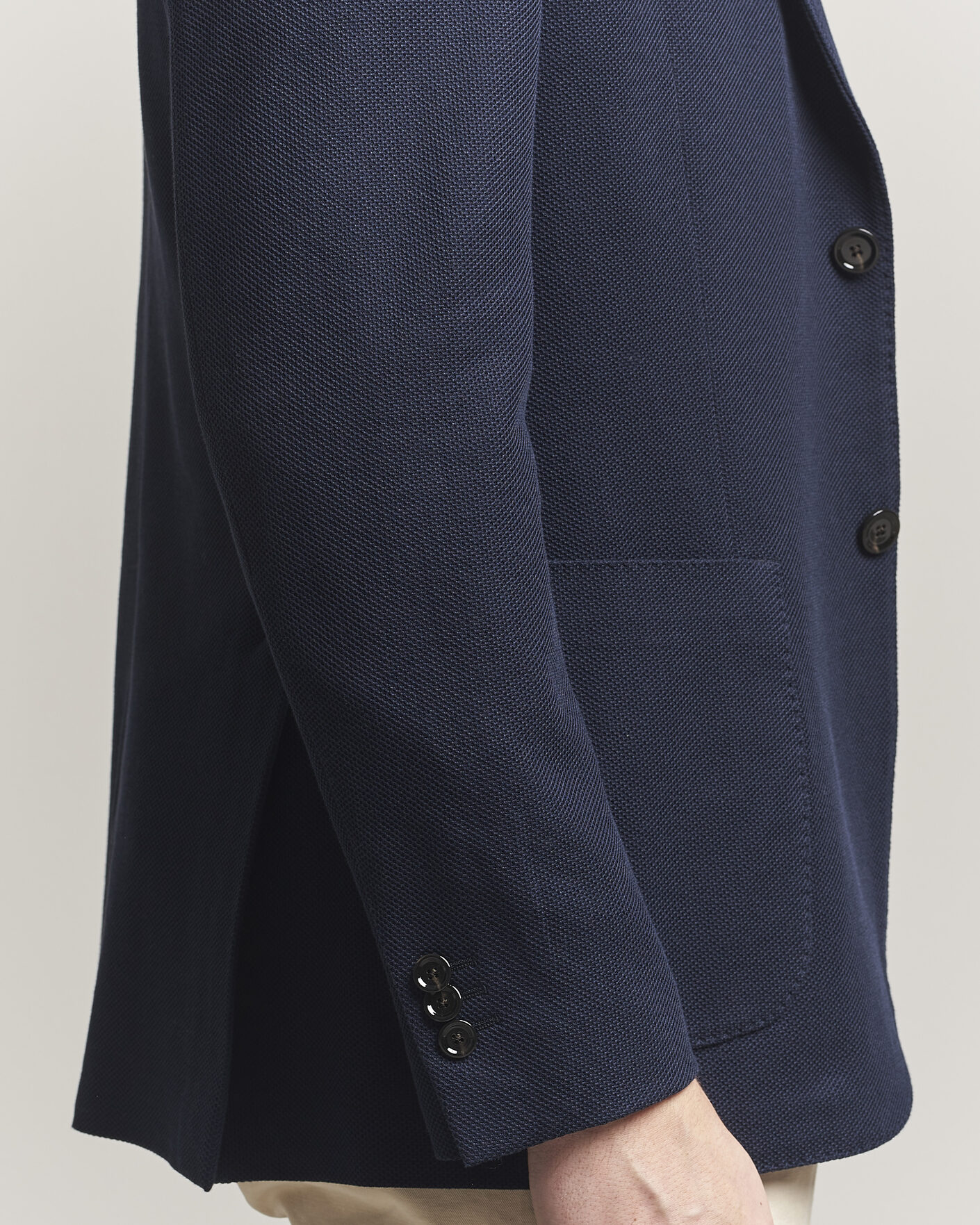Homme | Blazers | Lardini | Loro Piana Jersey Piquet Cotton Blazer Navy