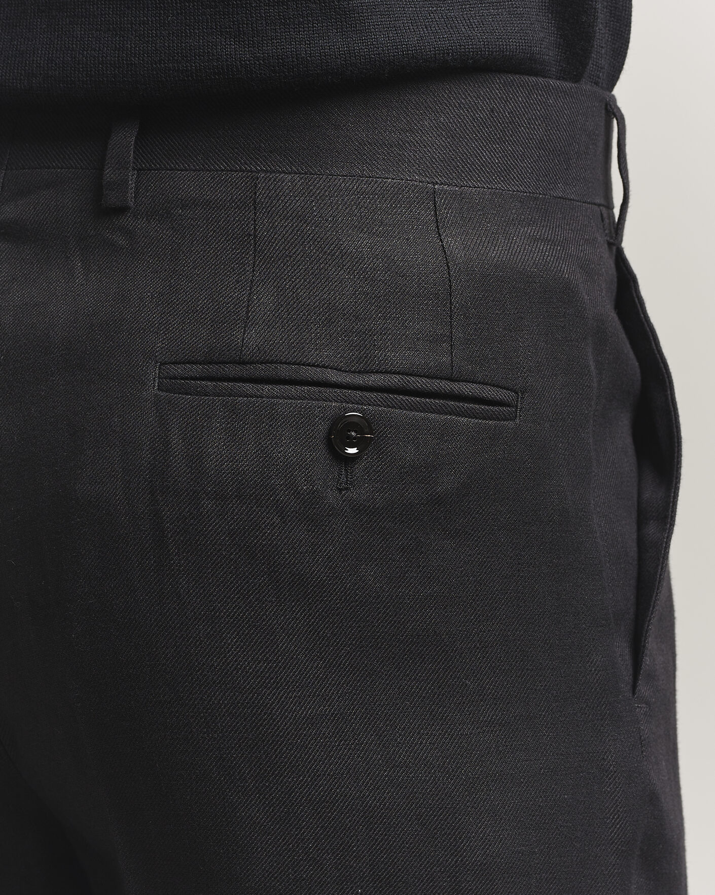 Homme | Pantalons | Lardini | Palu Straight Fit Linen Trousers Black