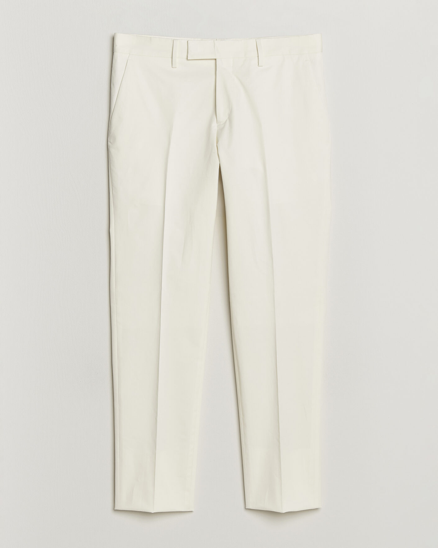 Homme | Pantalons | Lardini | Lyon Cotton Twill Stretch Trousers White