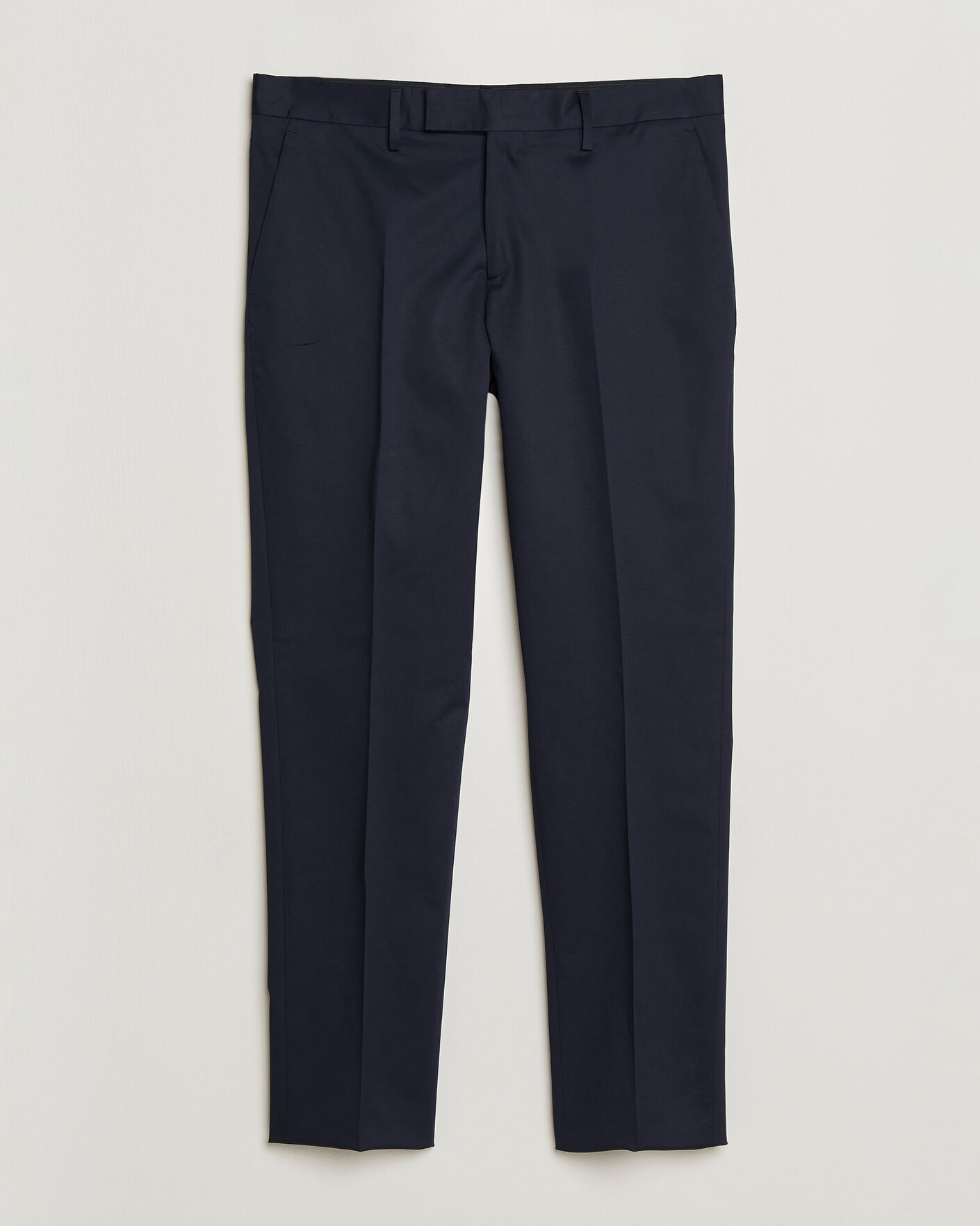 Homme | Pantalons | Lardini | Lyon Cotton Twill Stretch Trousers Navy