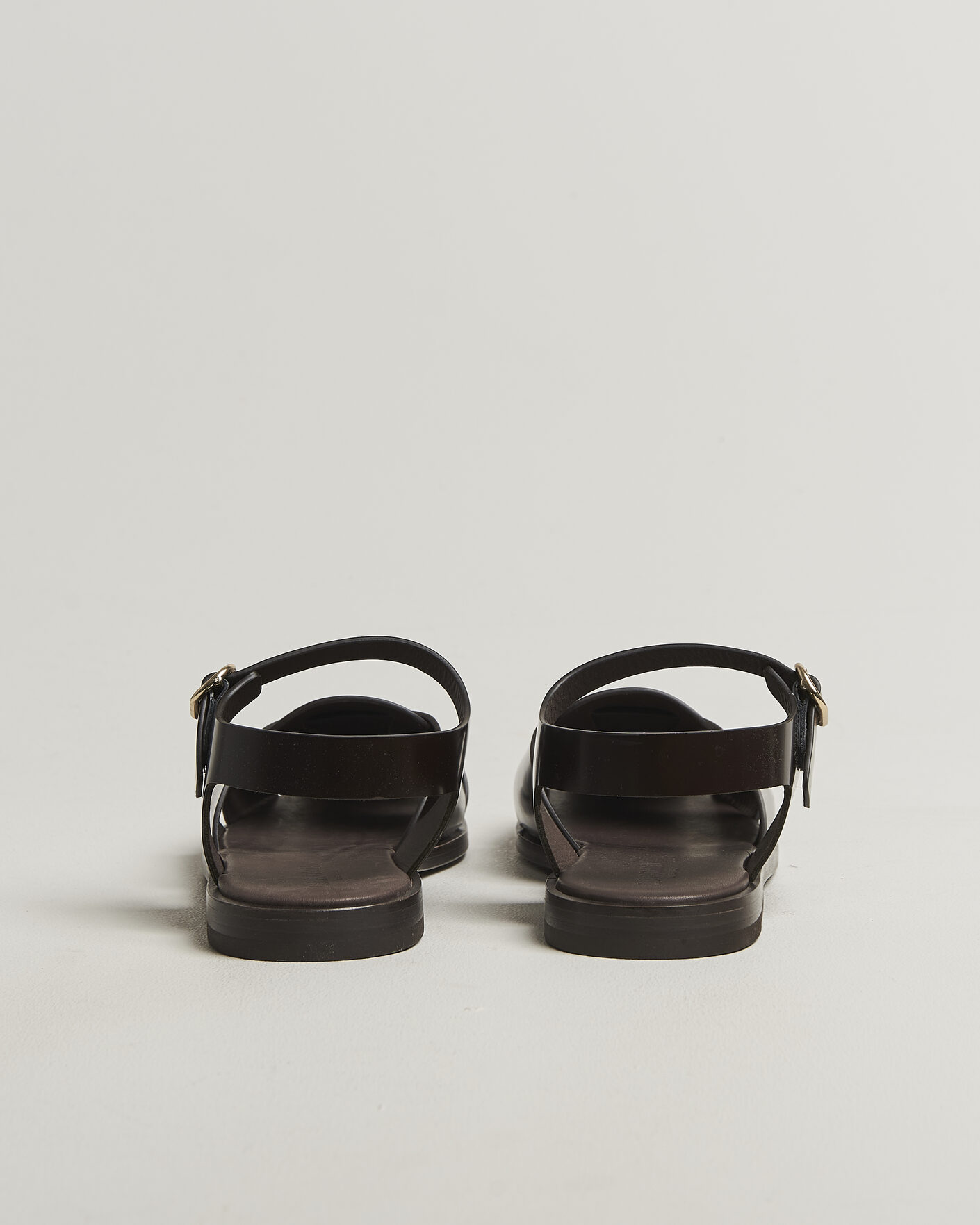 Homme | Sandales Et Mules | Lardini | Marcel Leather Sandal Dark Brown