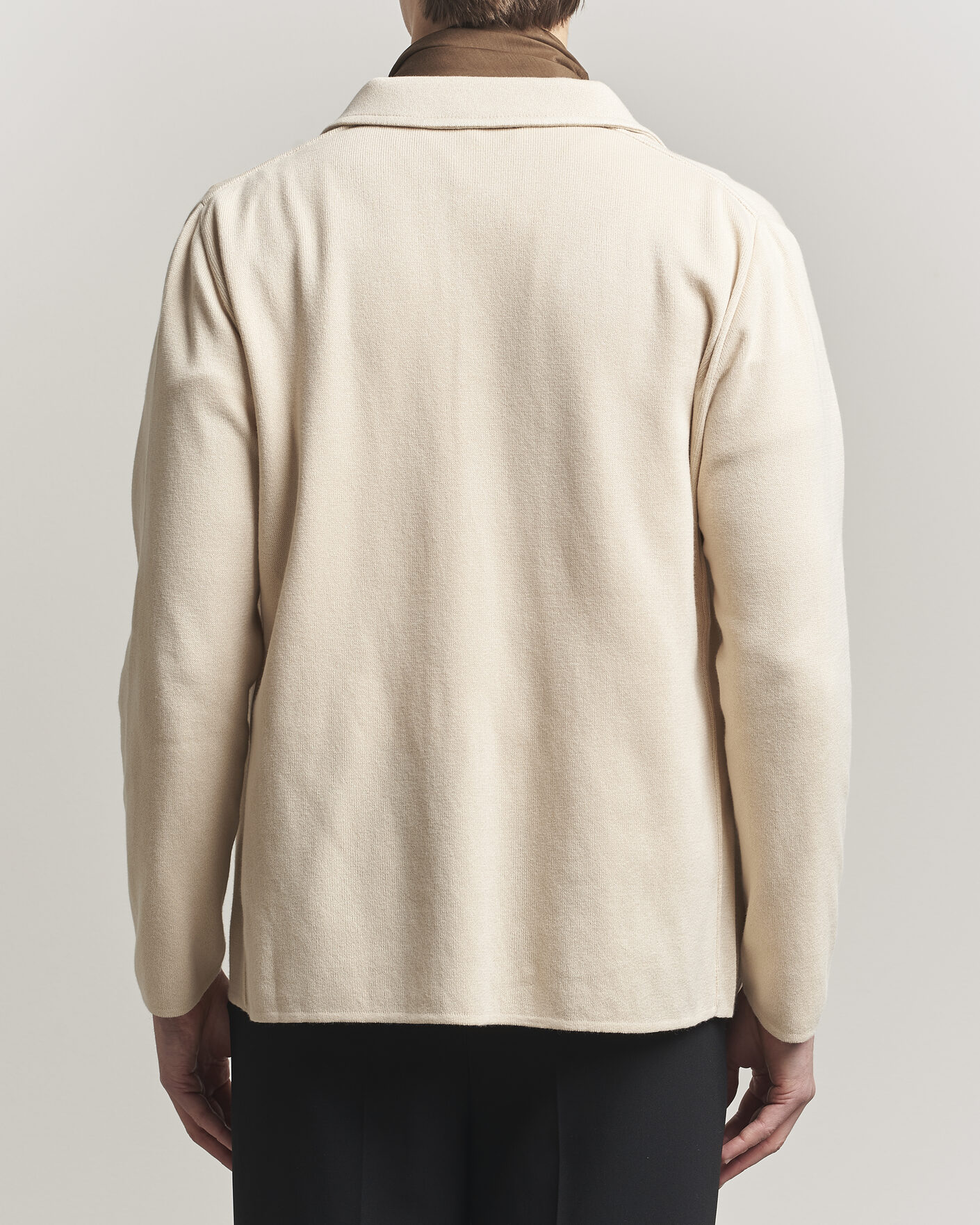 Homme | Blazers | Lardini | Knitted Cotton Pocket Shirt Jacket Beige