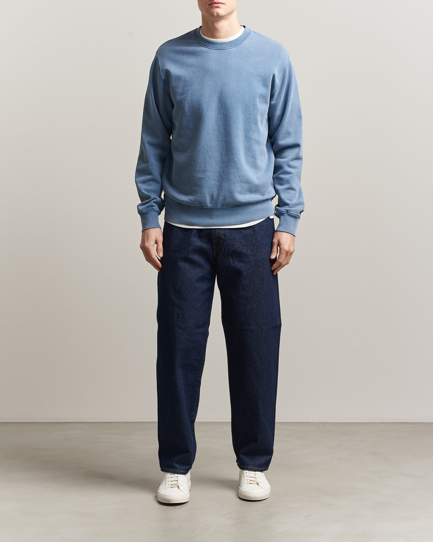 Homme | Pulls Et Tricots | Colorful Standard | Classic Organic Crew Neck Sweat Faded Indigo