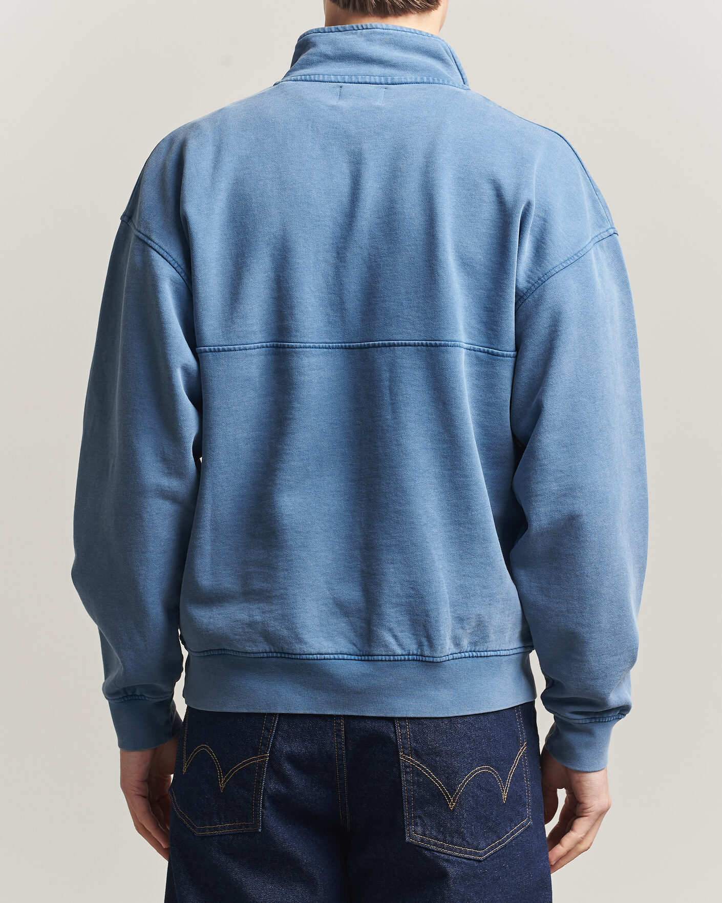 Homme | Pulls Et Tricots | Colorful Standard | Classic Organic Half-Zip Faded Indigo