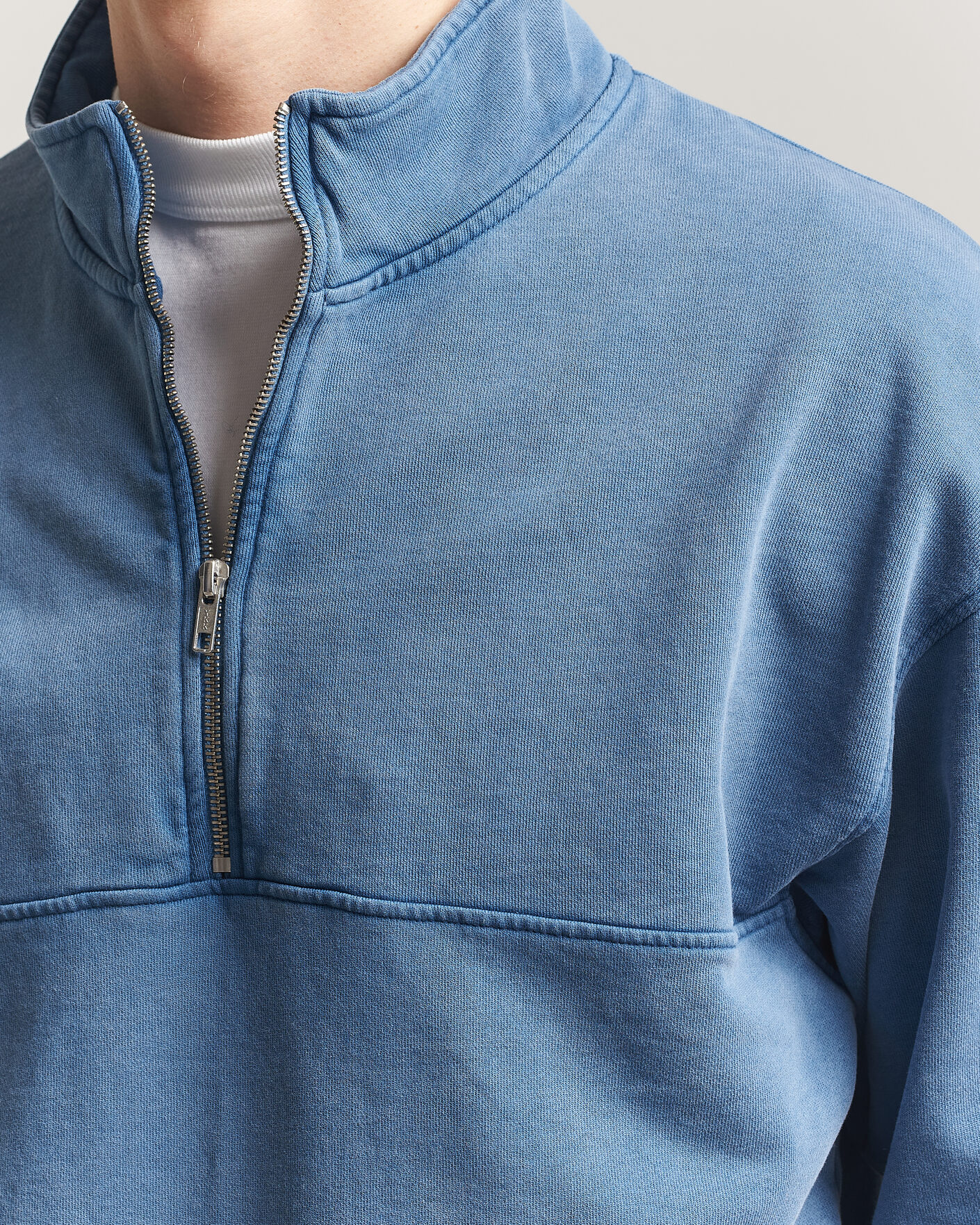 Homme | Pulls Et Tricots | Colorful Standard | Classic Organic Half-Zip Faded Indigo