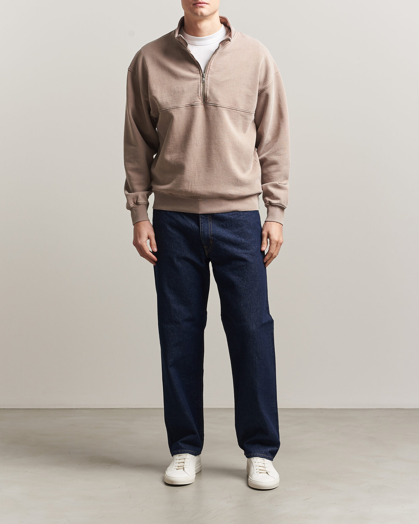 Homme | Pulls Et Tricots | Colorful Standard | Classic Organic Half-Zip Faded Khaki