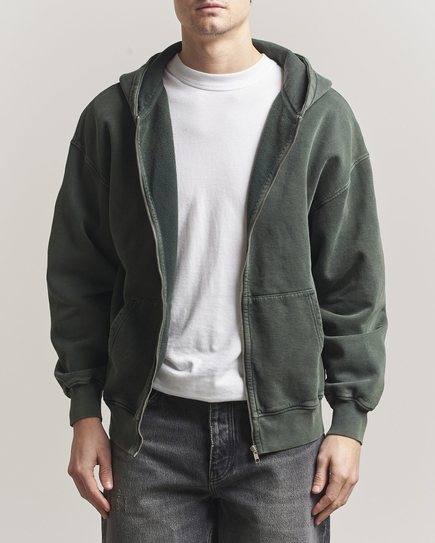 Homme | Pulls Et Tricots | Colorful Standard | Classic Organic Full Zip Hoodie Midnight Forest
