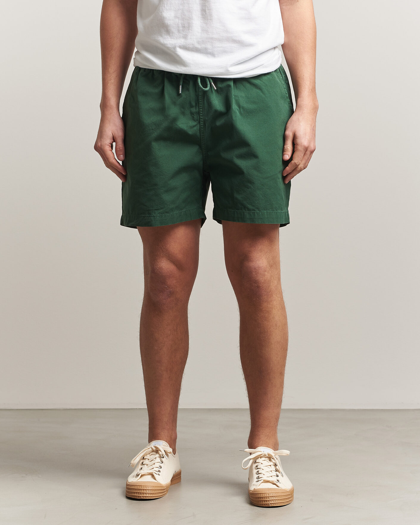 Homme | Shorts | Colorful Standard | Classic Organic Twill Drawstring Shorts Emerald Green